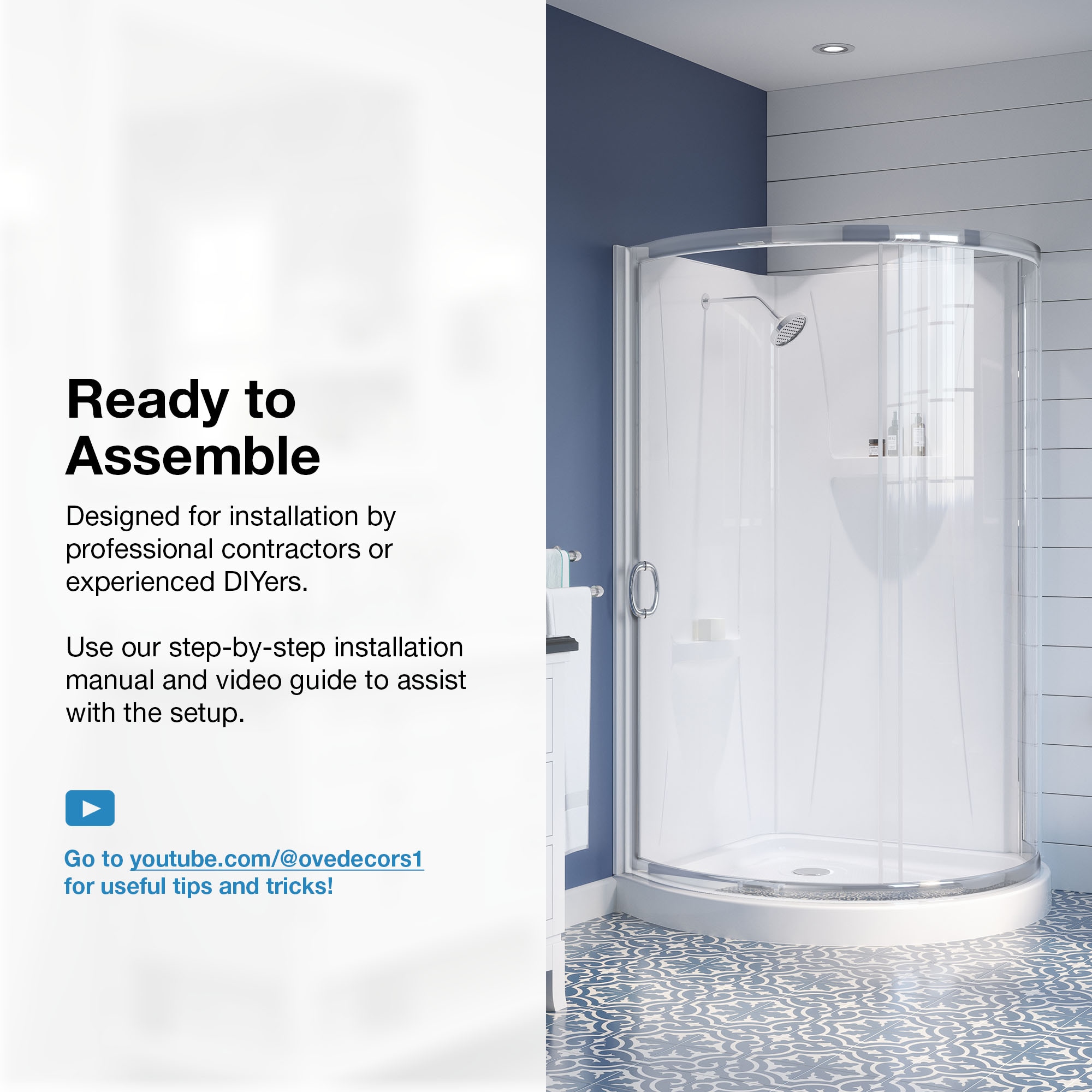 OVE Decors 15SKA-BREE34-SAT Alcove-Shower-Kit - View #4