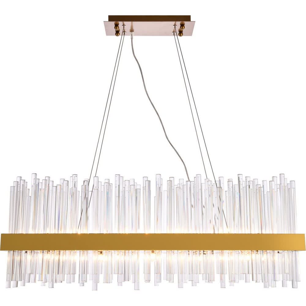 Elegant Lighting A-EL-3000G36G Dallas 20 - Light -Contemporary Gold / Crystal / Metal Chandelier