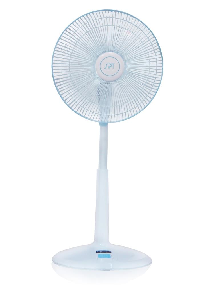 SPT SF-1468 14-in 3-Speed Indoor White Oscillating Pedestal Fan