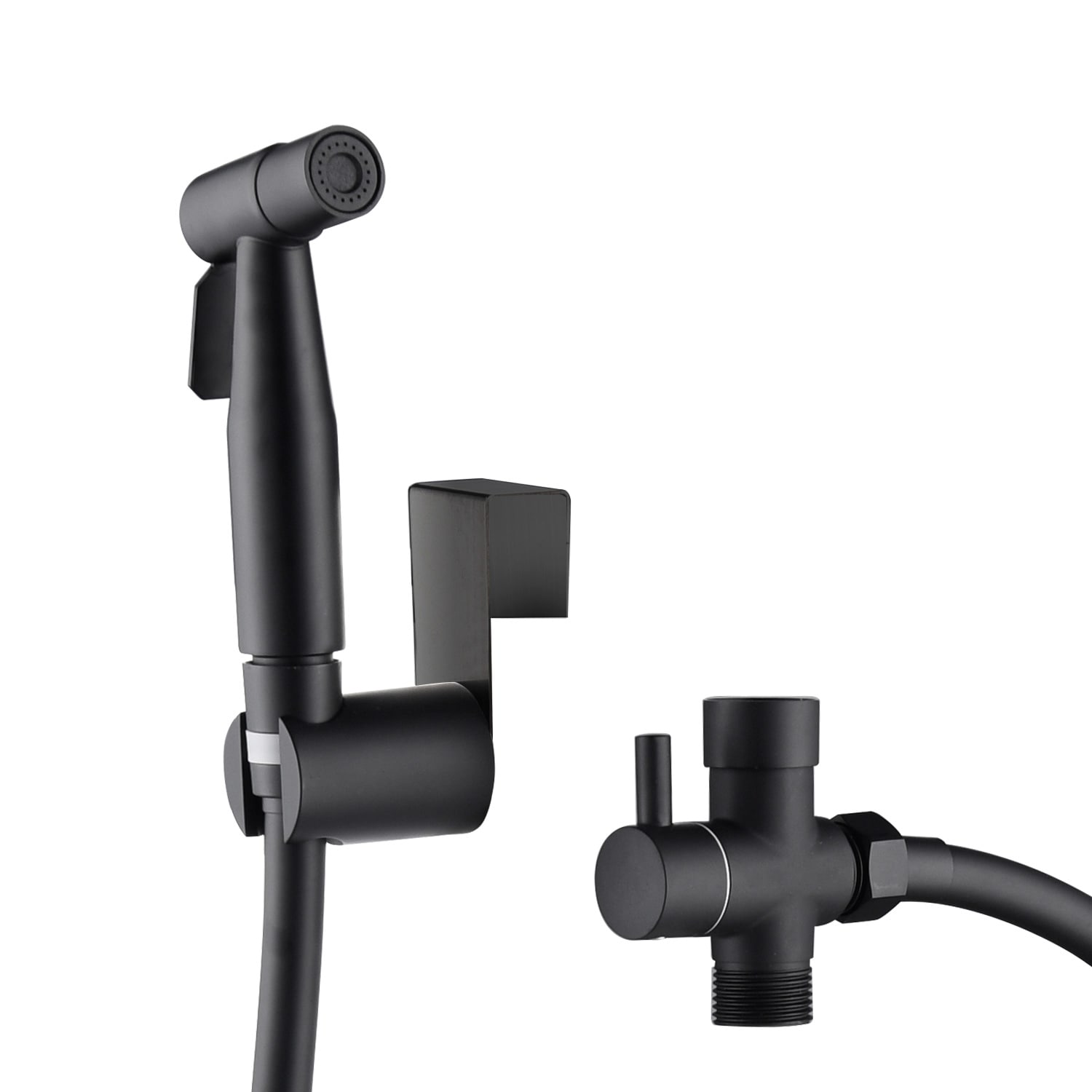 BEARSOLIM Matte Black Metal Bidet Sprayer for Toilet Handheld Cloth Diaper Sprayer