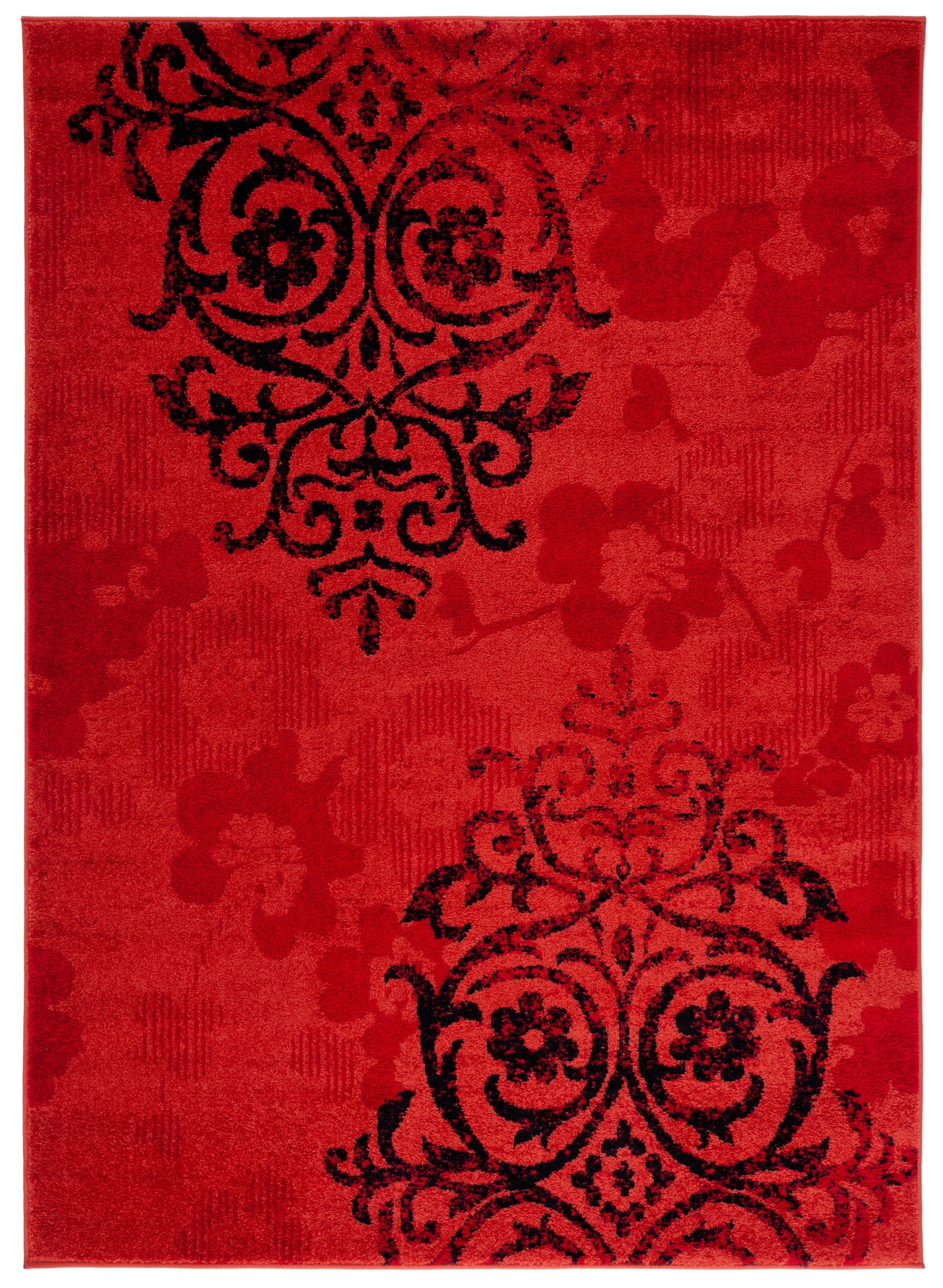 Safavieh ADR114P-8 Adirondack 8 x 10 (ft) Loomed Polypropylene Red/Black Rectangular Indoor Floral/Botanical Bohemian/Eclectic Area rug