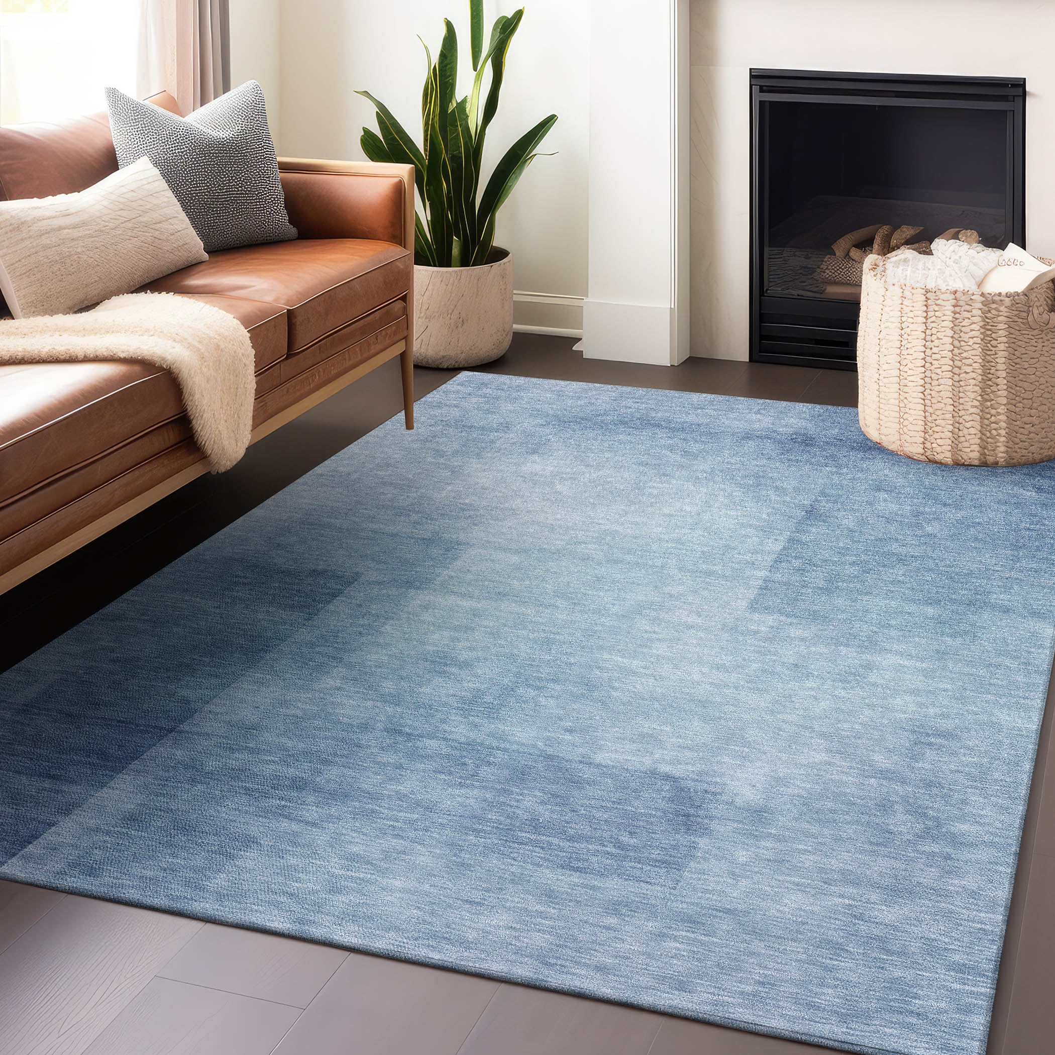 Addison Rugs ACN1244BU30X46 Chantille ACN1244BU 2 x 3 (ft) Blue Rectangular Indoor/Outdoor Geometric Machine washable Pet Friendly Area rug