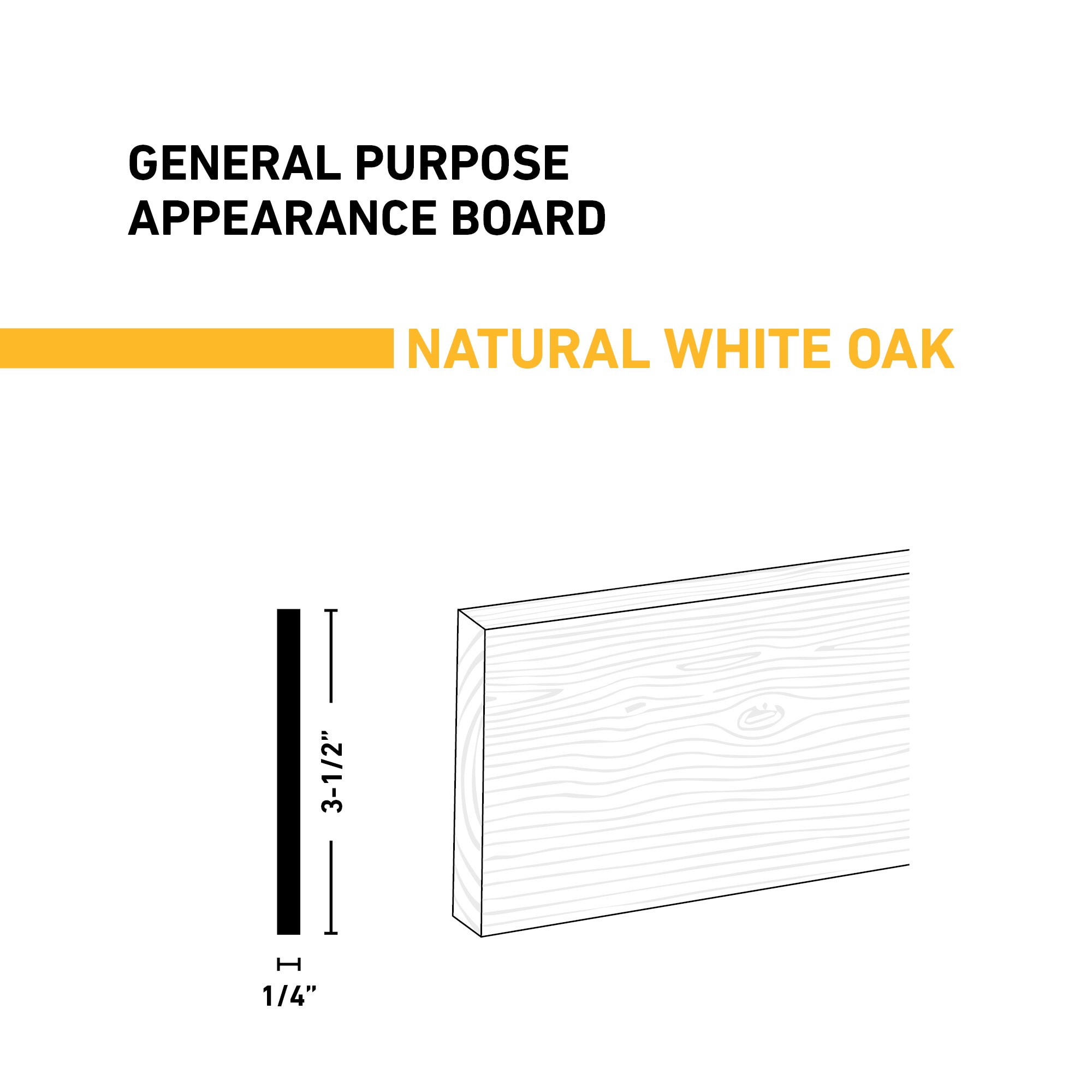 Ornamental Mouldings BRDNAT 1-4X4X2WOAK Appearance-Boards - View #2