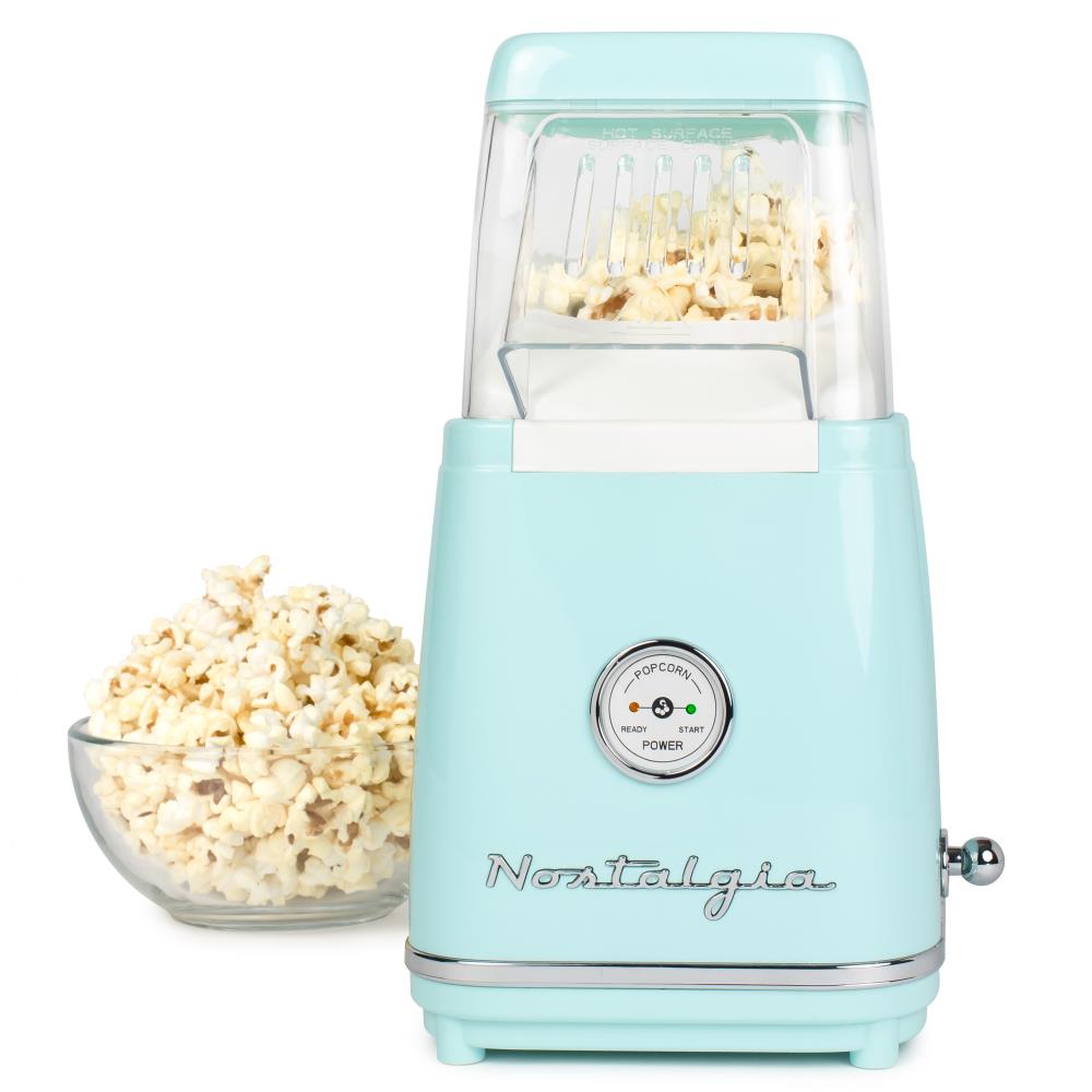 Nostalgia Popcorn Maker Machine,12 Cups,Hot Air Popcorn Machine with  Measuring Cap,Oil Free, Vintage Movie Theater Style, White and Red