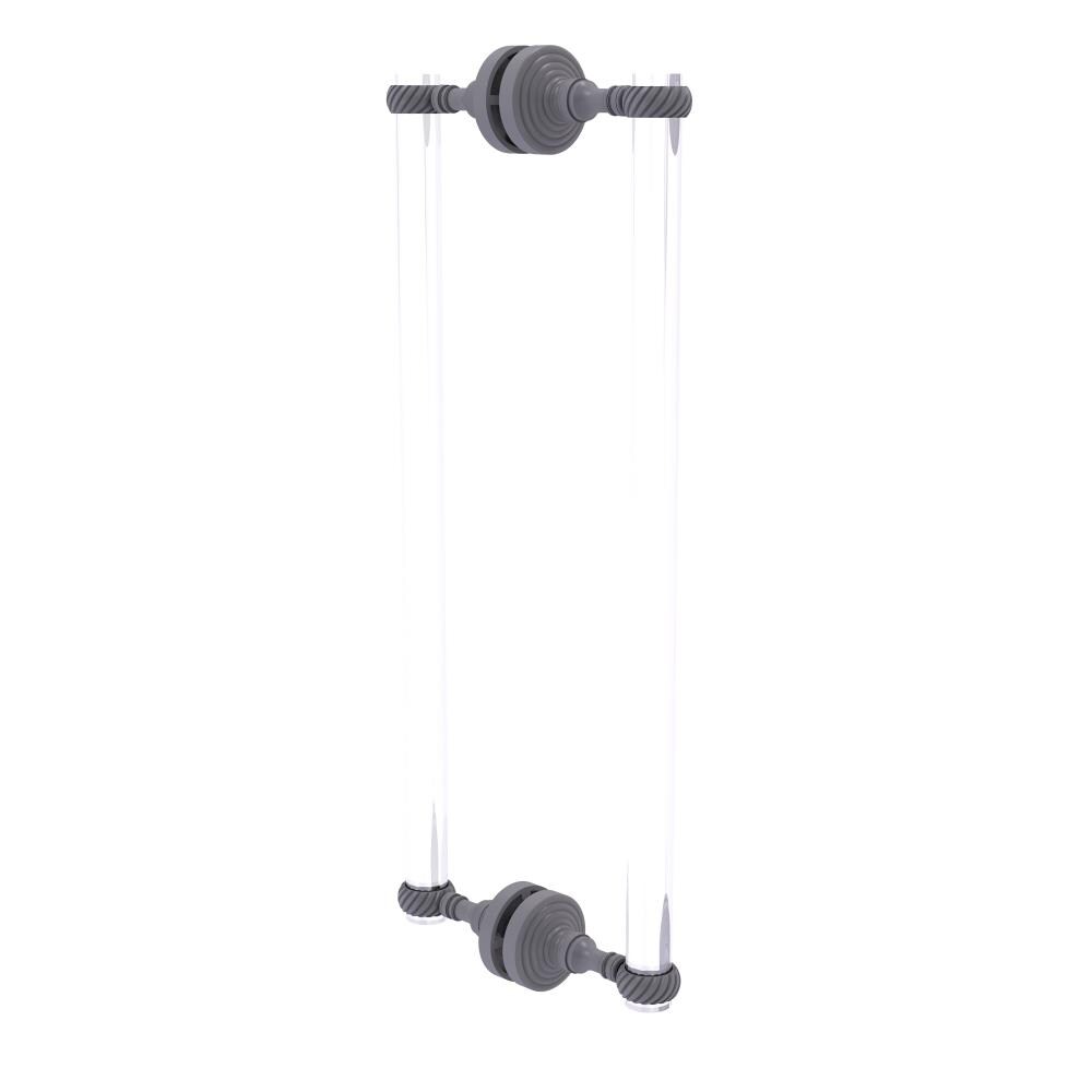 Allied Brass PG-406T-18BB-GYM Gray 18-Inches Hinged shower door Handle