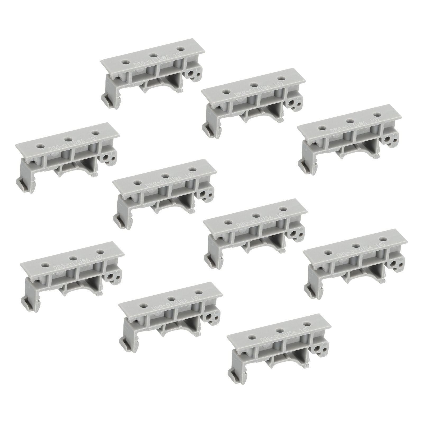 Unique Bargains PCB DIN Rail Mounting Bracket Carrier Clips for 35mm DIN Rail Gray 10 Sets #S26060500UX2839