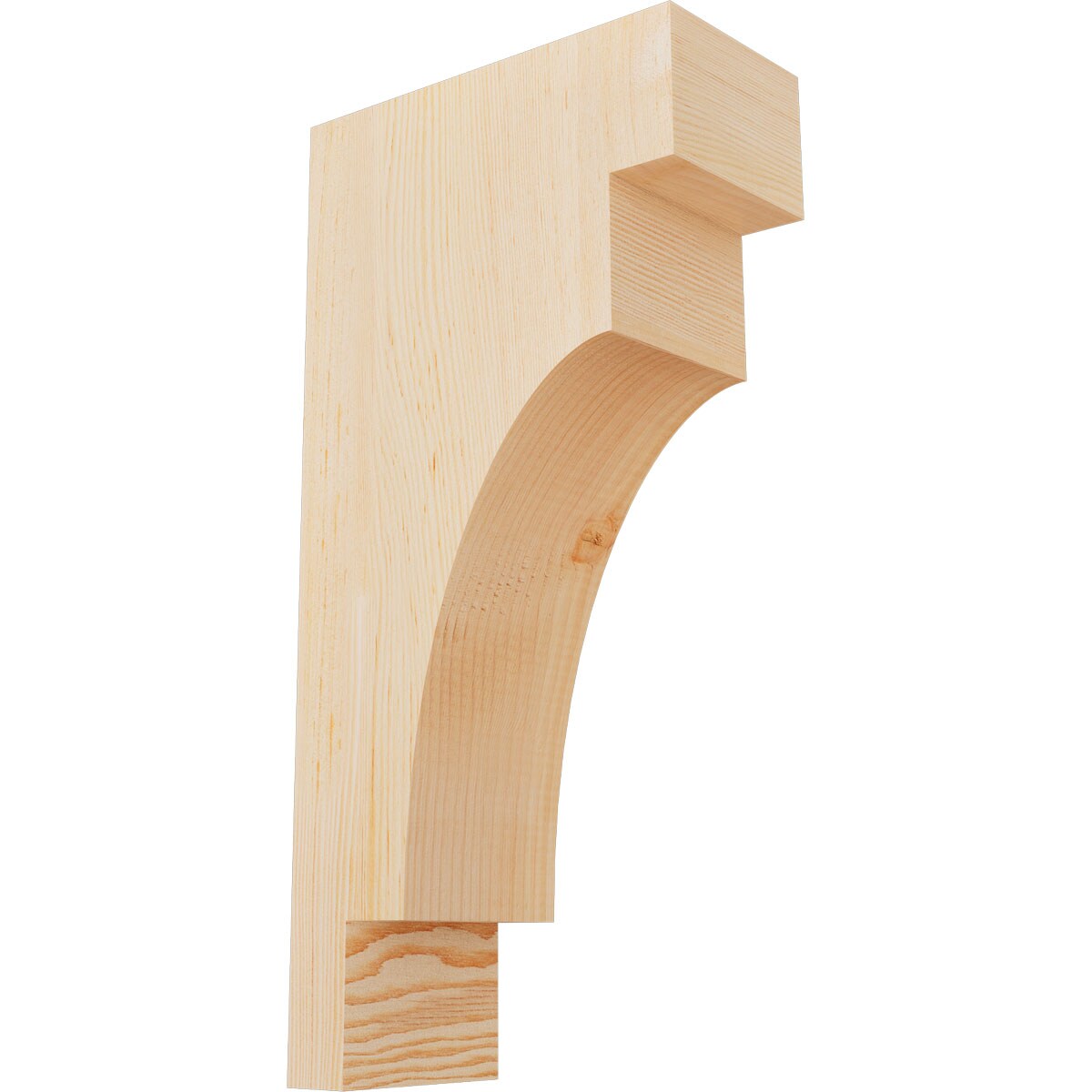 Ekena Millwork COR06X12X24MED00SDF 5-1/2-in x 12-in x 24-in Mediterranean Unfinished Douglas fir Wood Paintable/Stainable Corbel