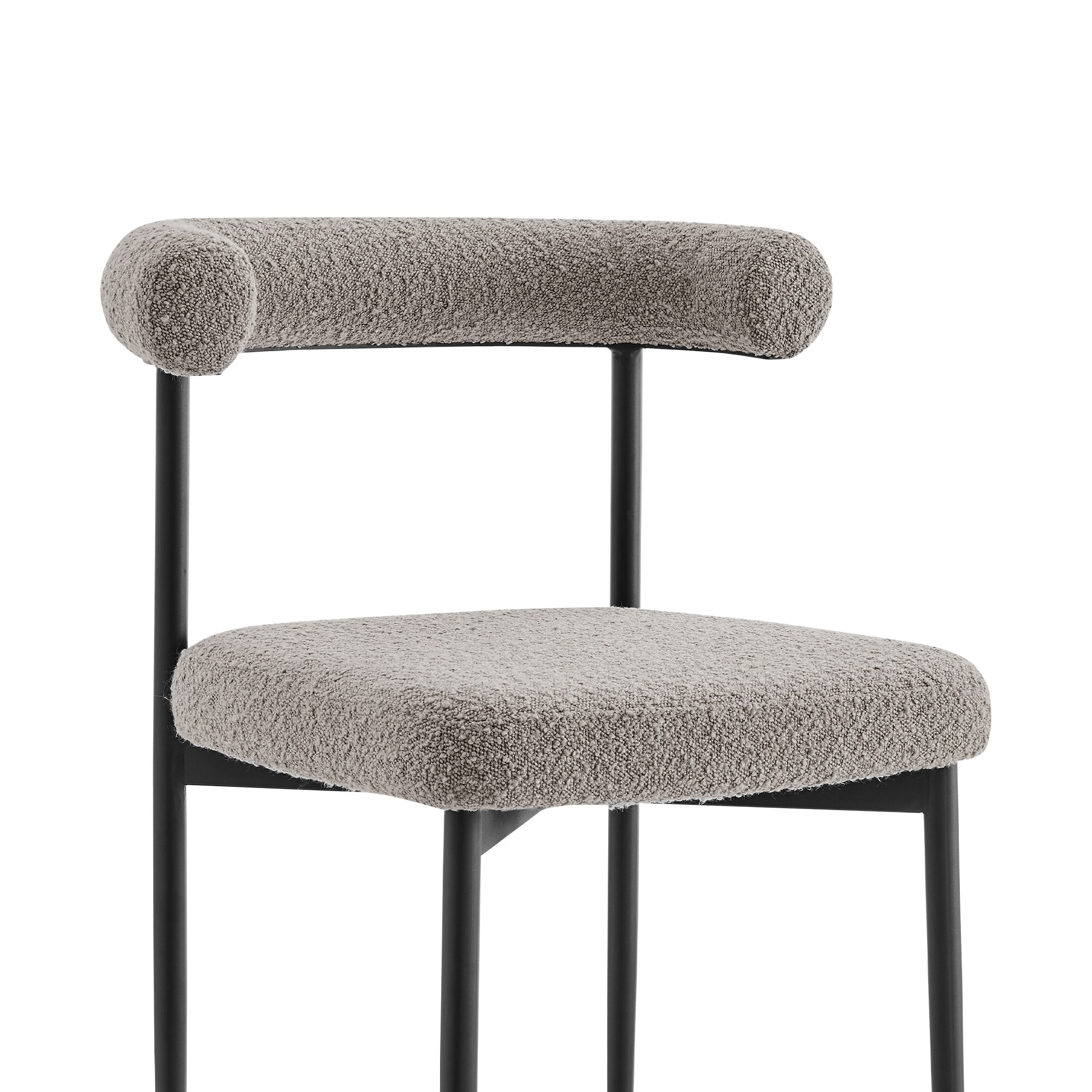 Morgan Light Blue Faux Leather Upholstered Side Chair with Metal Legs