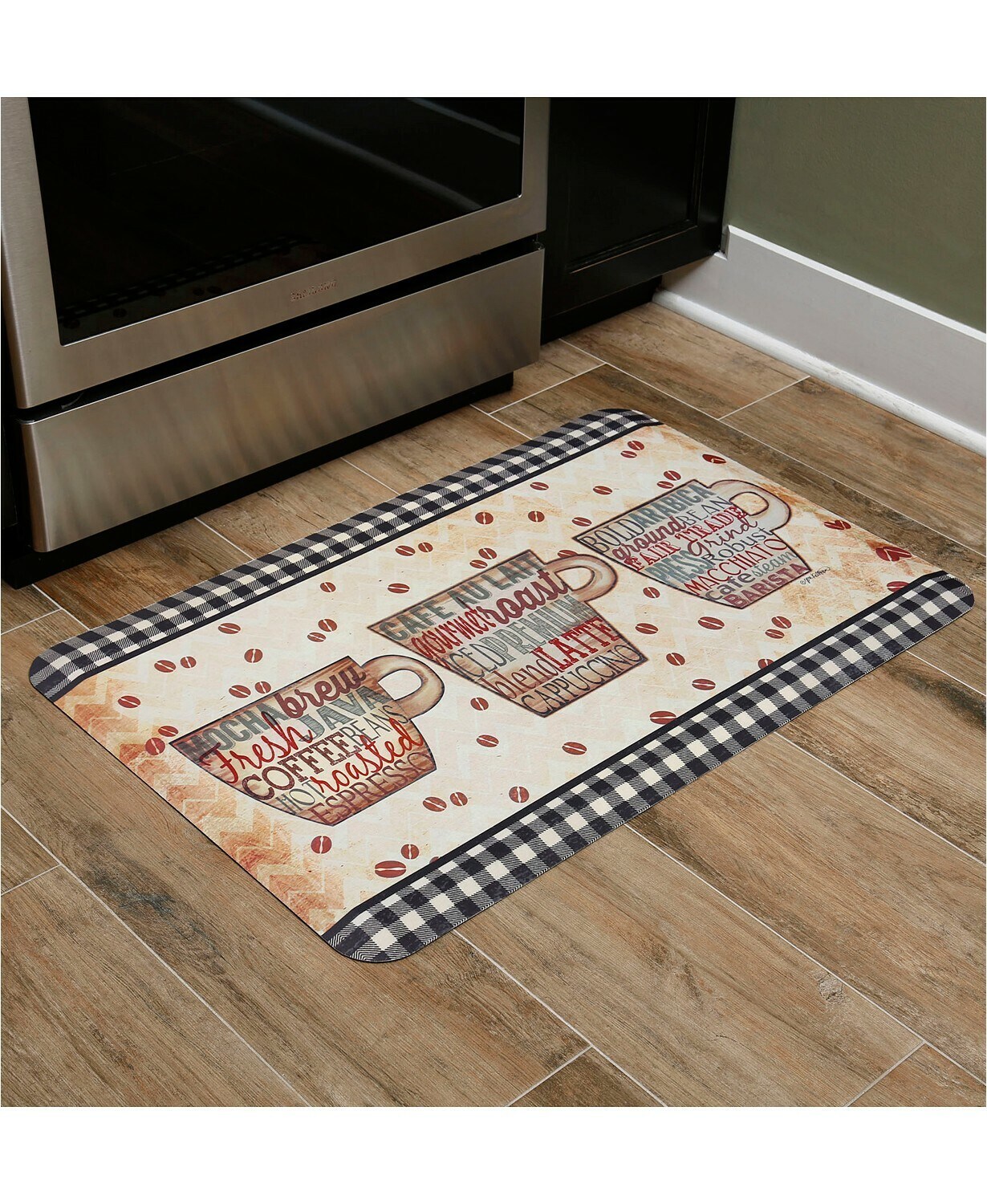 24 x 36 Anti-Fatigue Kitchen Floor Mat Cafe Noir - J&V Textiles