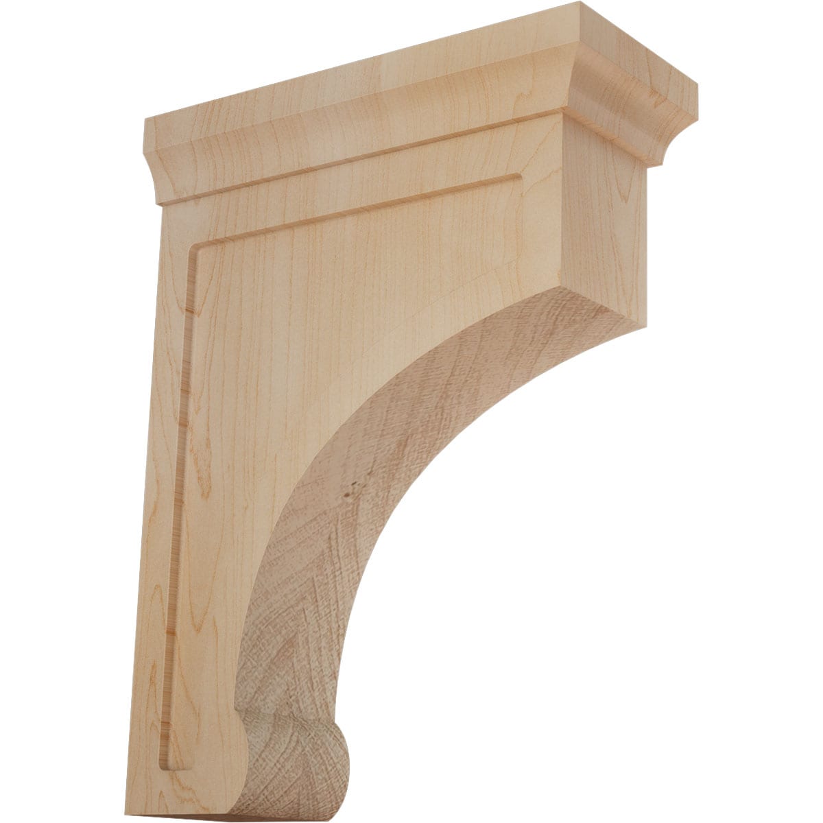 Ekena Millwork BKTW02X06X08GOMA Gomez 2-1/2-in x 6-in x 8-in Maple Brown Wood Standard bracket