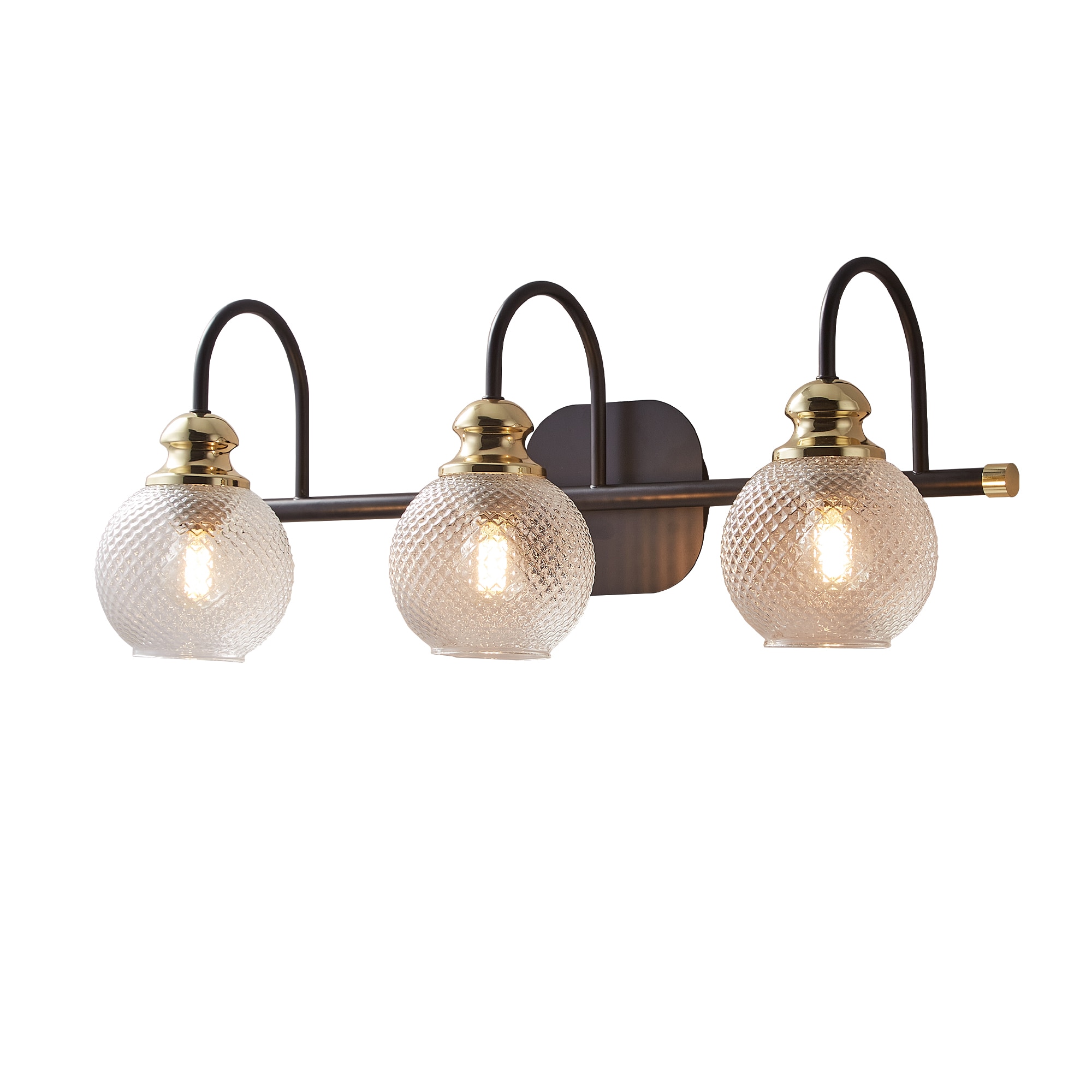 ExBrite XYJSVL1306ACMBE26 Brite-CL 22.5-in 3 -Light Antique Black Farmhouse Vanity light