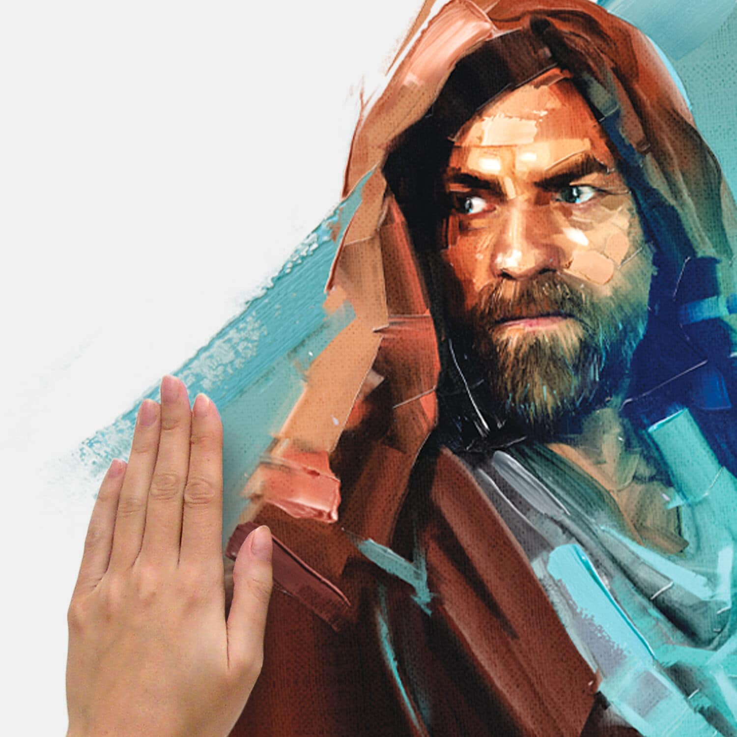 Obi Wan Kenobi Painted Peel And Stick Giant Wall Decals