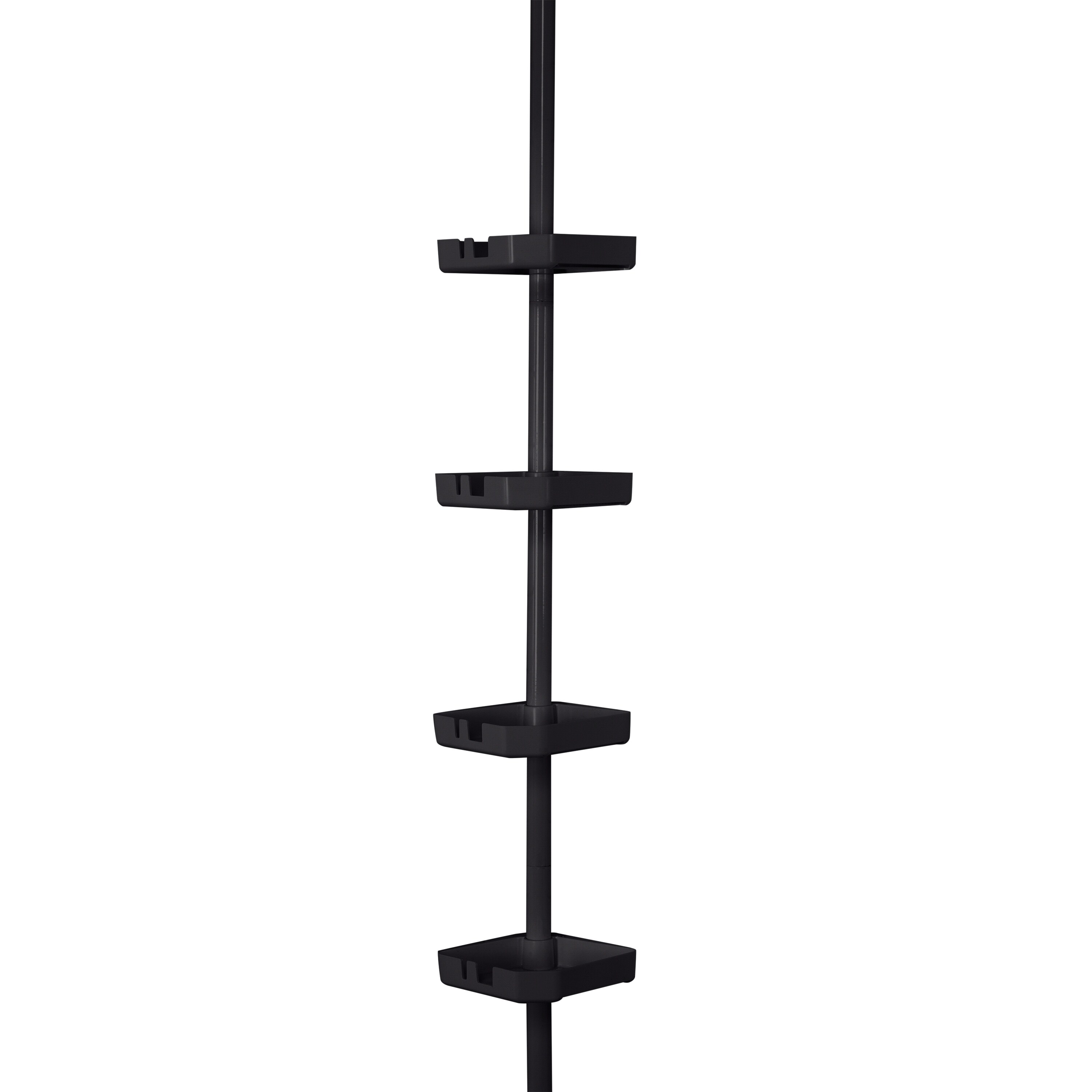 Bath Bliss Black Aluminum 3.99-Shelf Bathtub Caddy 5.91-in x 101-in