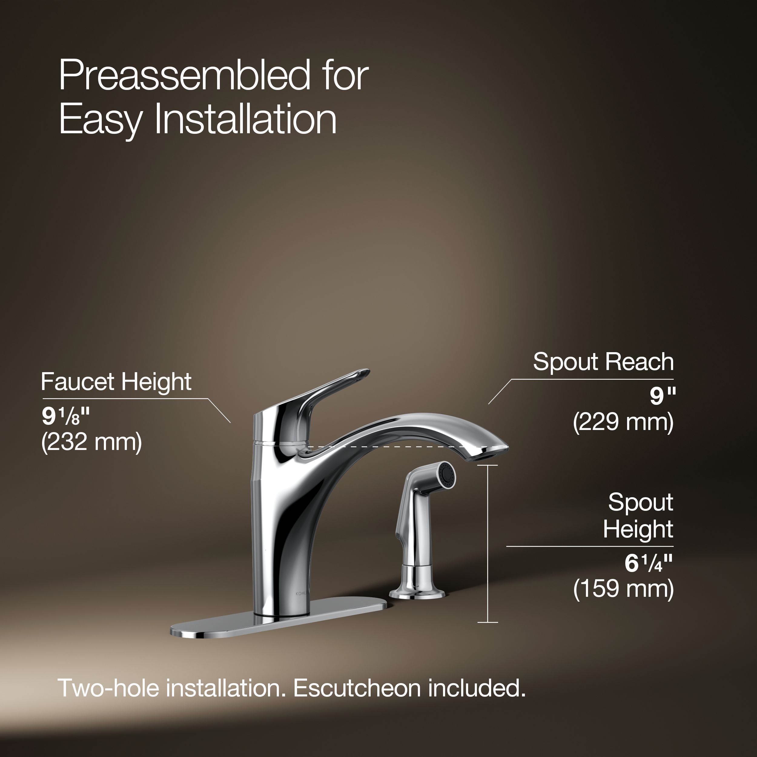 KOHLER 30471-CP Kitchen-Faucets - View #3