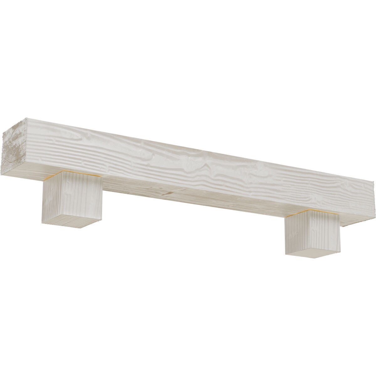 Ekena Millwork MANUSD08X12X60AOUN 60-in W x 8-in H x 12-in D Factory Prepped Hollow Urethane Rustic Fireplace Mantel