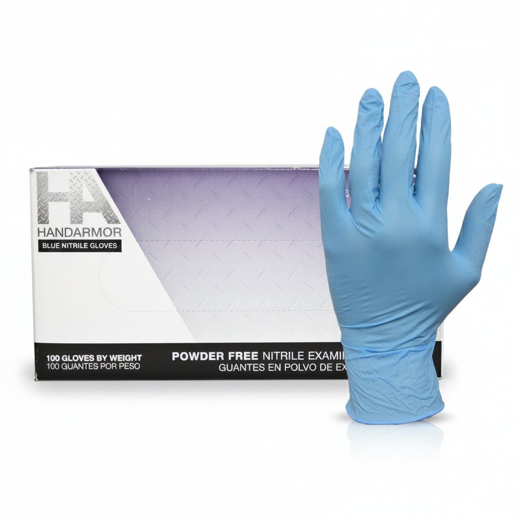 The Safety Zone Hand Armor Disposable Nitrile Gloves Powder Free Blue 5 mil 2XL - Box of 100