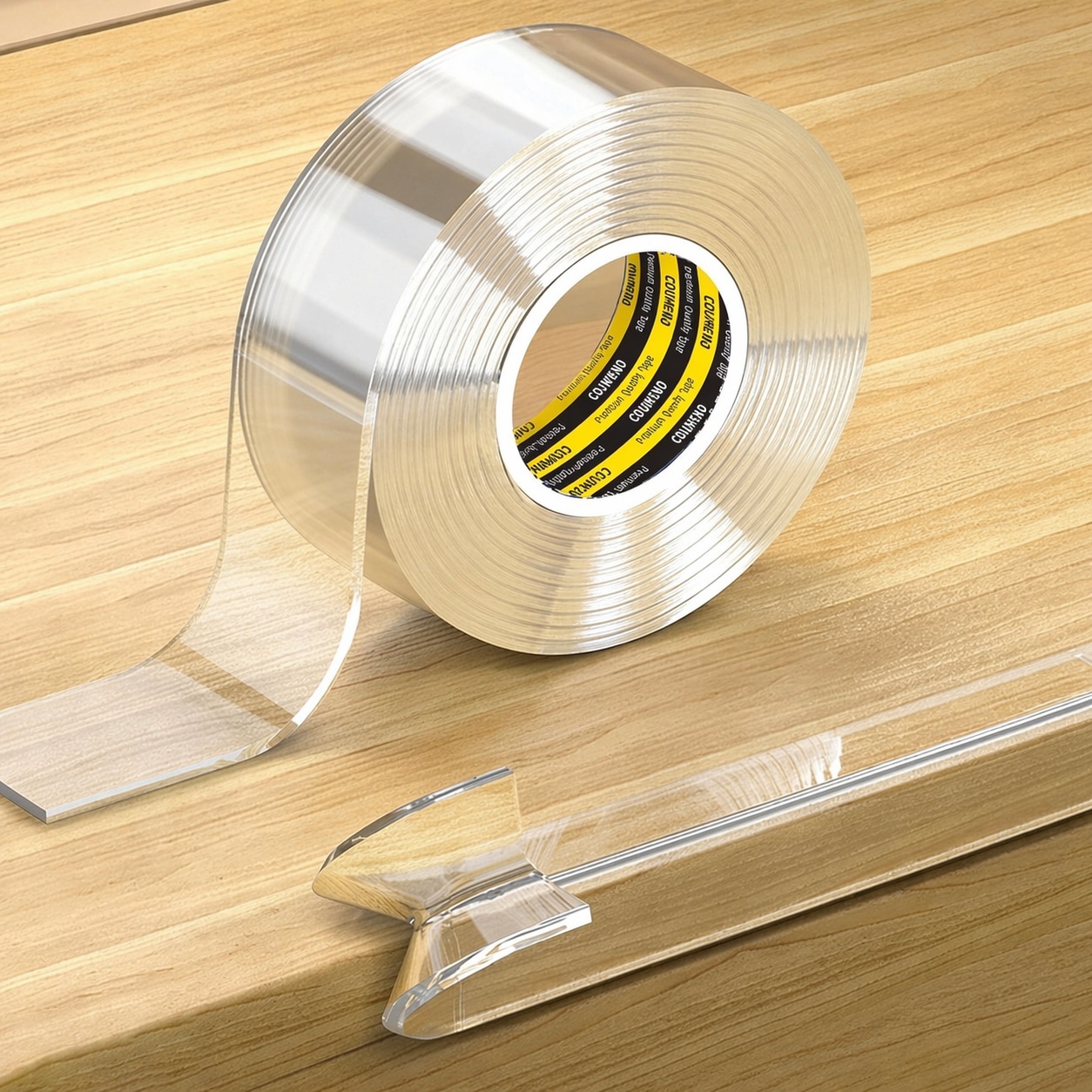 Adrinfly  Clear Edge Protector and Corner Guards 4 pack Baby Proof Strip for Furniture Table Cabinet Desk Wall Soft Acrylic Adhesive Safety