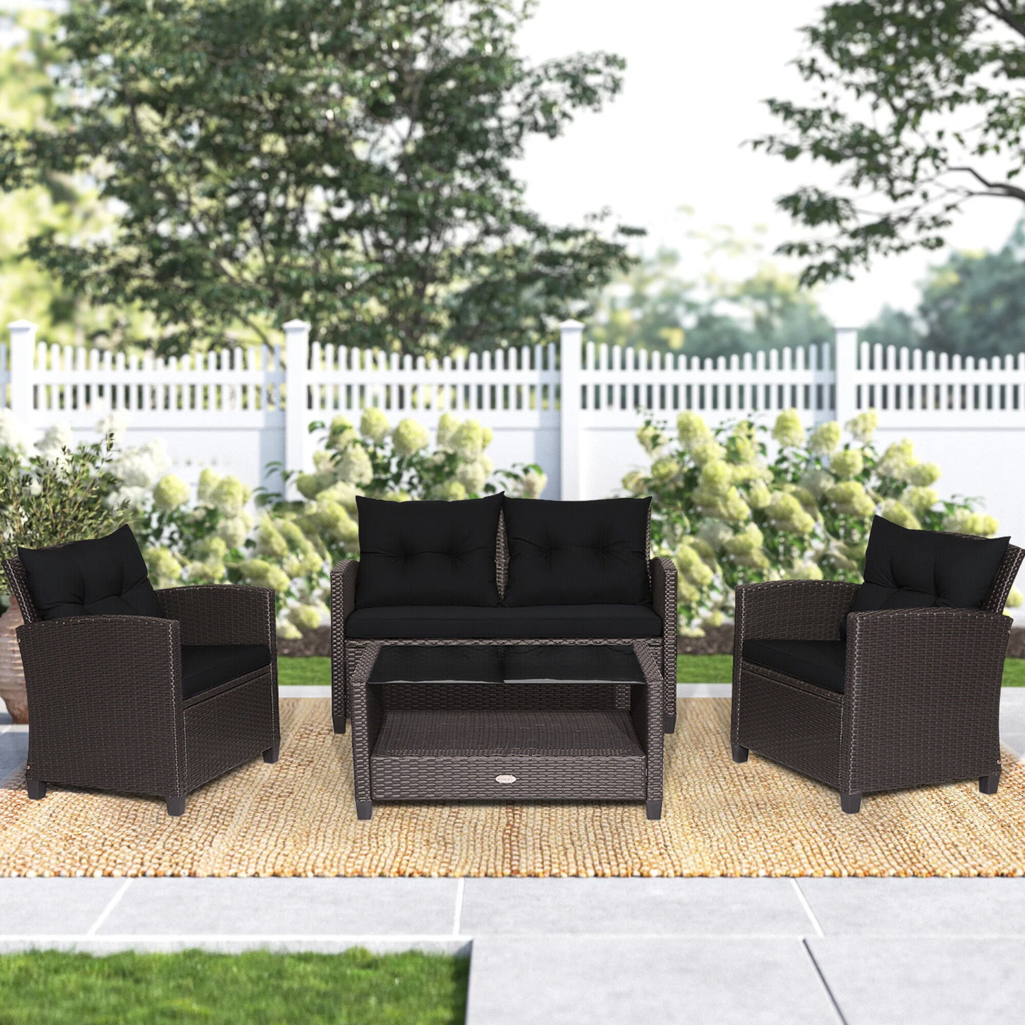 WELLFOR OUJ66742BK+ Patio-Conversation-Sets - View #8