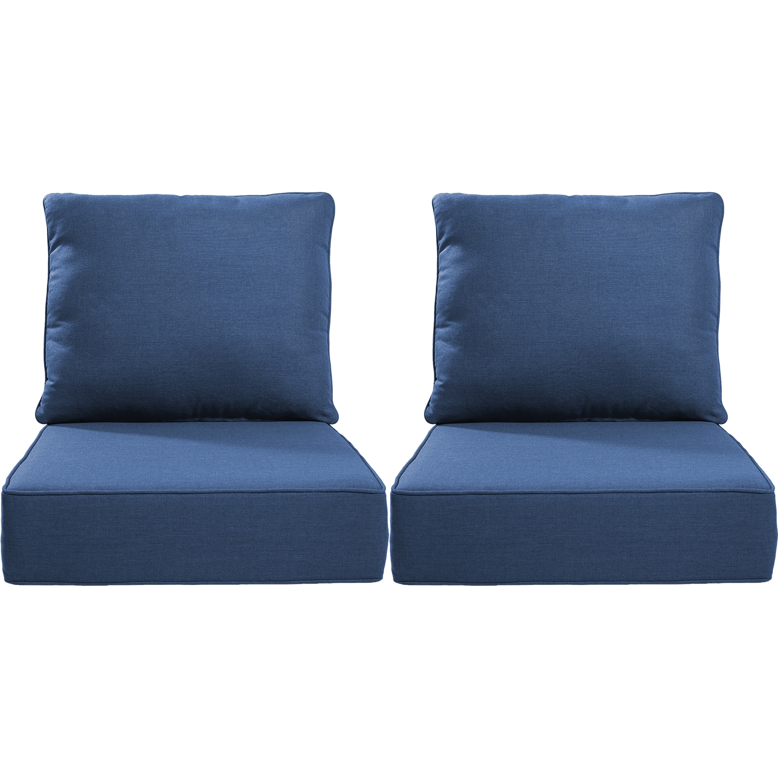 Rilyson FSZBD022-1AA 24-in x 22-in 4 -Piece Blue Patio chair cushion