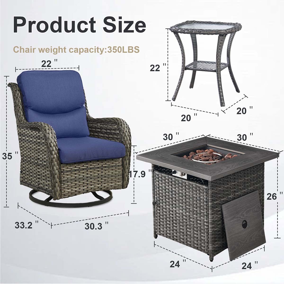 Rilyson FS099036XLX2-1 Patio-Conversation-Sets - View #4