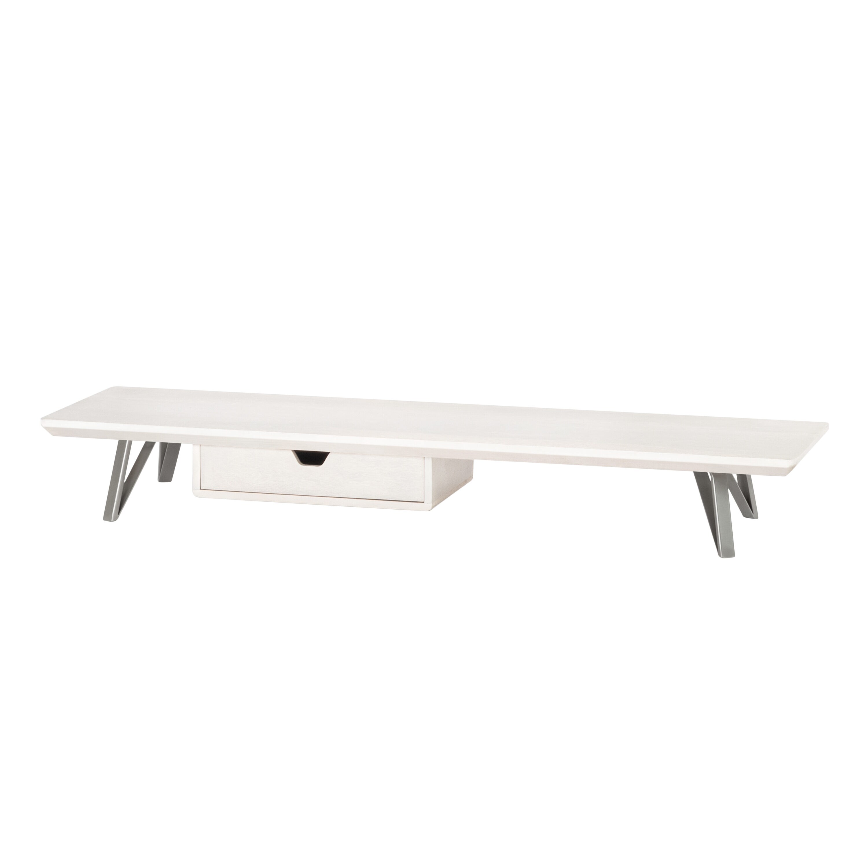 Anji Mountain Monitor Stand Riser with Storage Compartment, Solid Wood ...