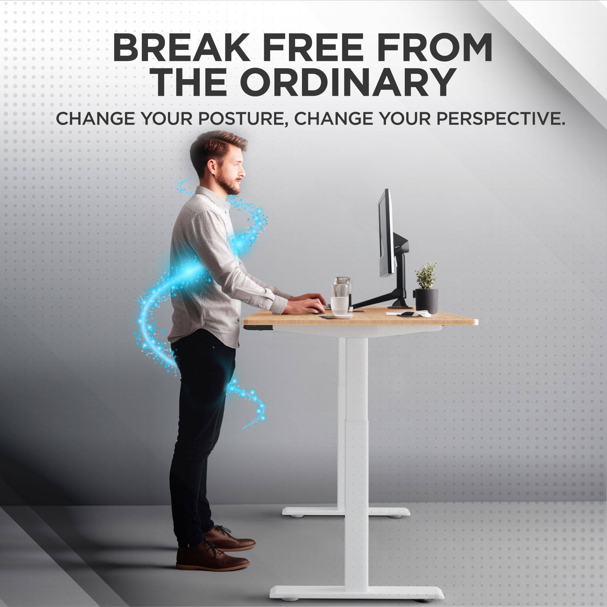 Uncaged Ergonomics RUWB desks - View #2