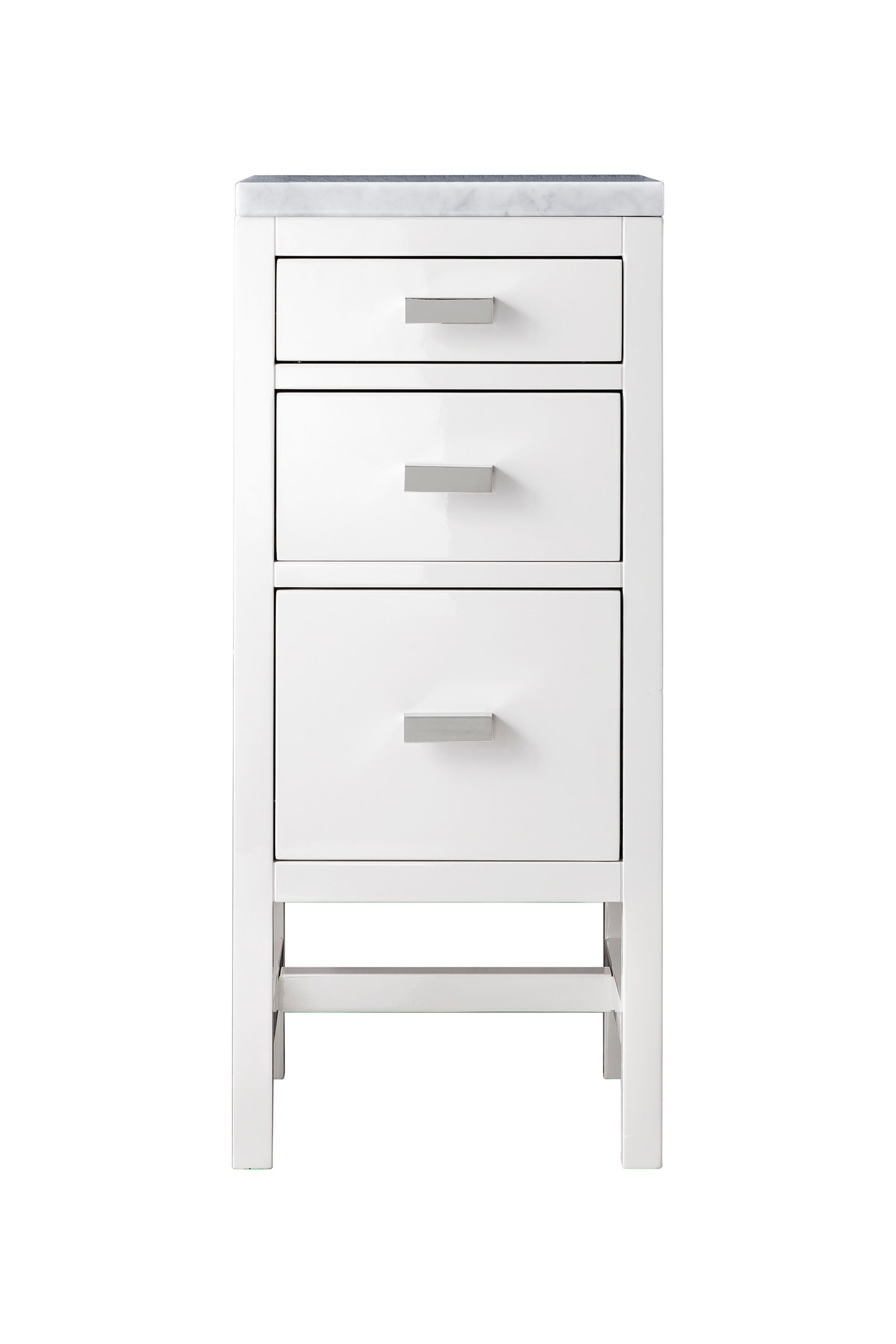 James Martin Vanities Addison 15-in x 34.4-in x 15-in Glossy White Soft Close Bathroom Wall Cabinet