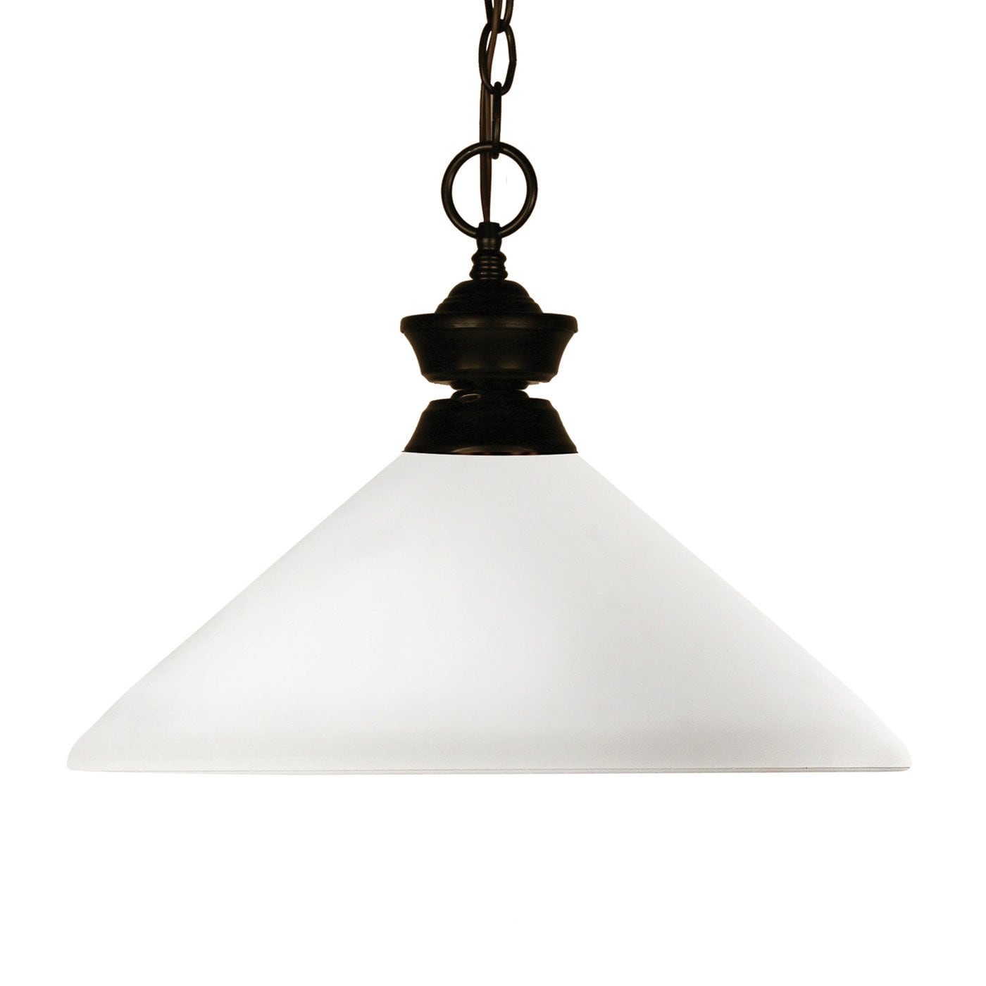 Z-Lite 100701BRZ-AMO14 Chance 1 -Light Bronze Transitional Cone Medium Hanging Pendant light
