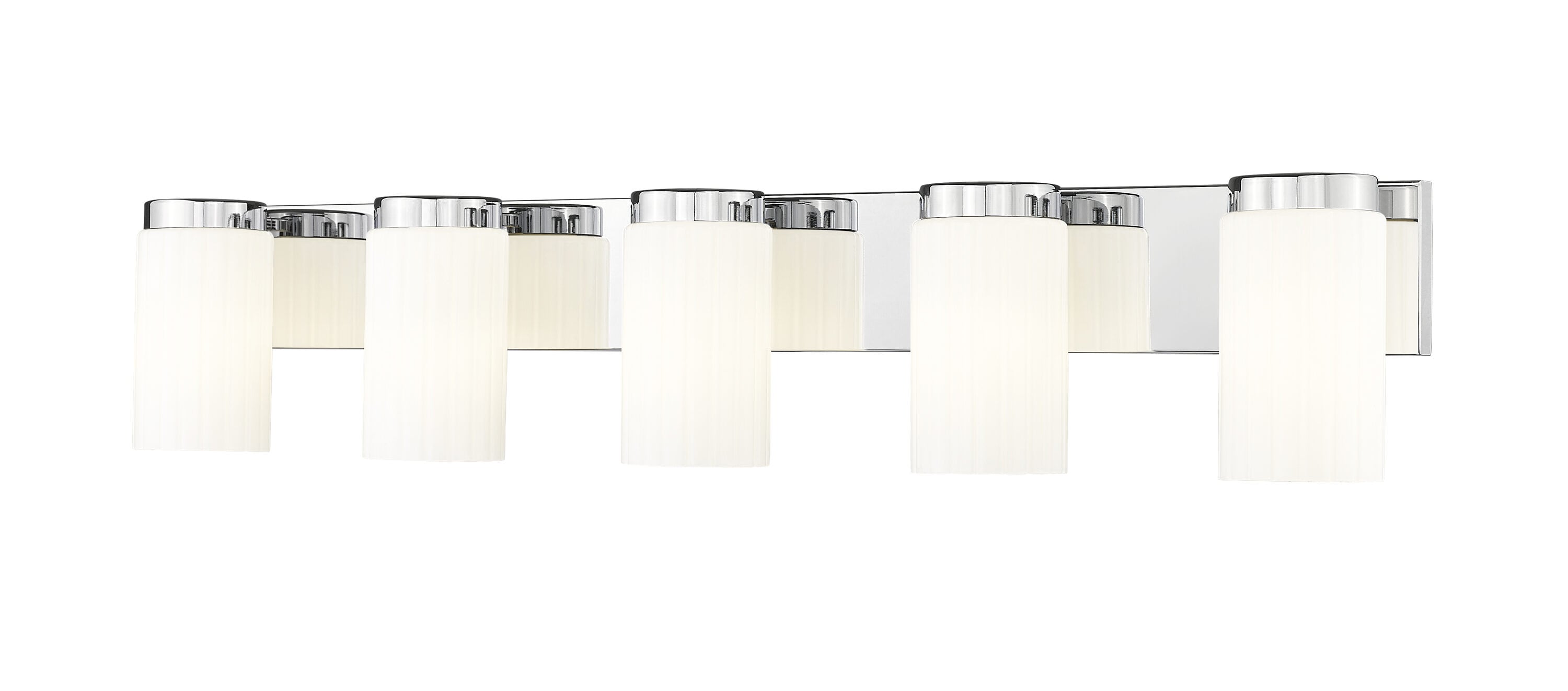 Z-Lite 746-5V-CH Burk 38-in 5 -Light Polished Chrome Transitional Vanity light