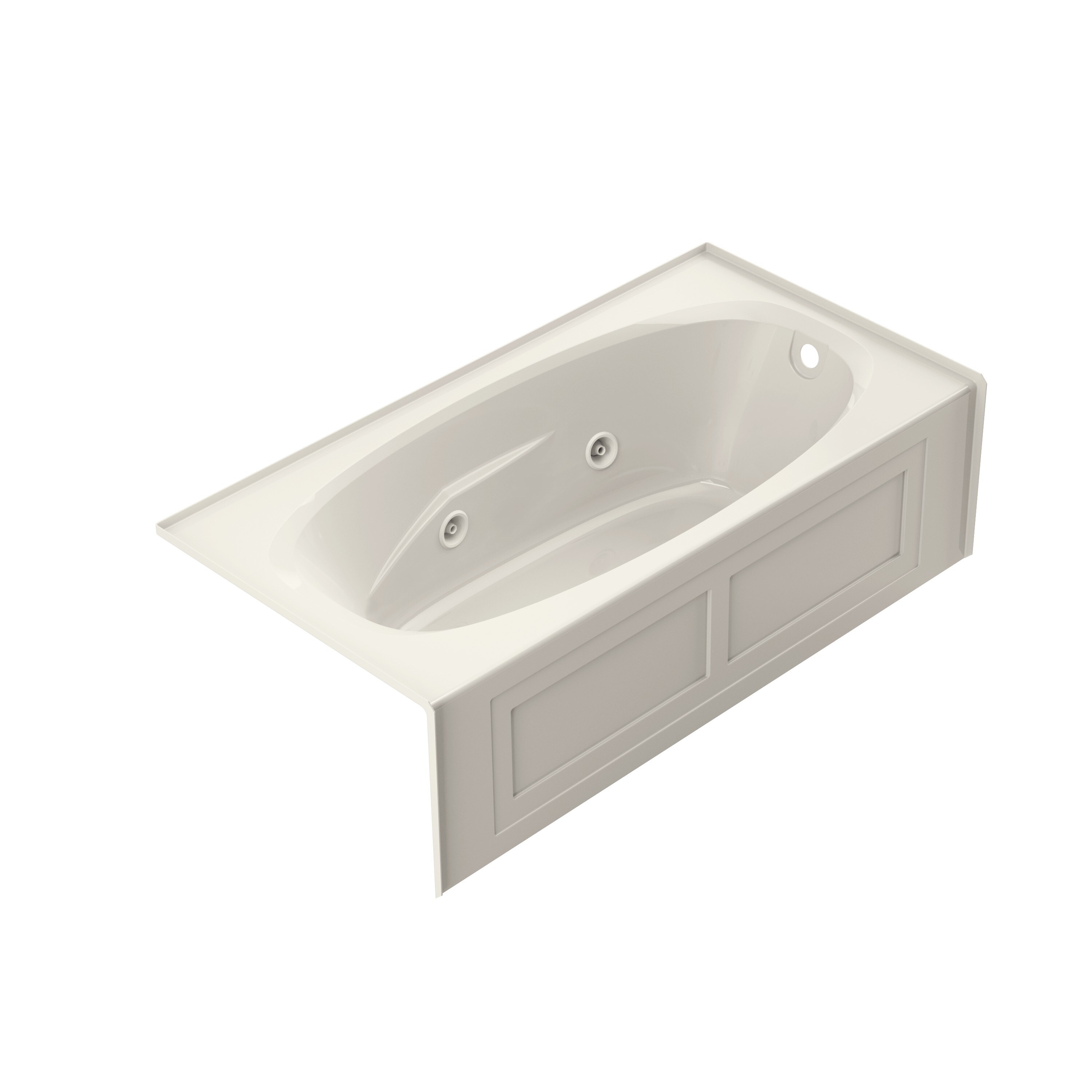 Jacuzzi NF51969 AMIGA 36-in x 72-in Oyster Acrylic Rectangular Alcove Whirlpool tub ( Right Drain )