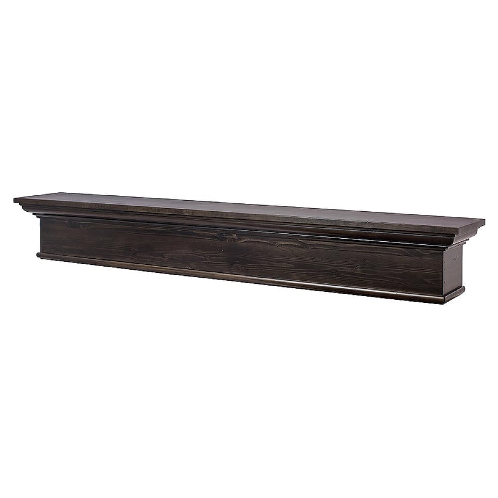 Mantels Direct 72-in W x 9-in H x 7-in D Antique Espresso Pine Hollow Traditional Fireplace Mantel BELLAMY-72-ANTQESP Sansujyuku sansujyuku.com