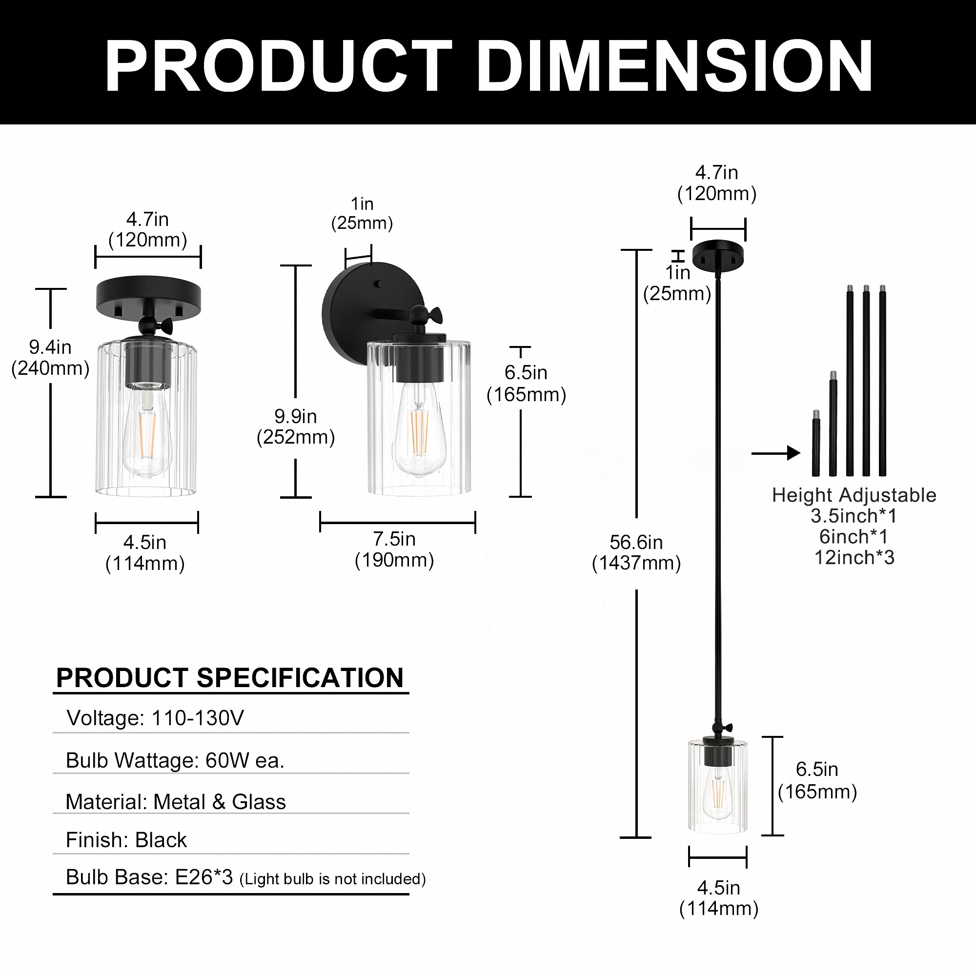 YANSUN LA-ZY-CX20601ABL-11 Pendant-Lights - View #4