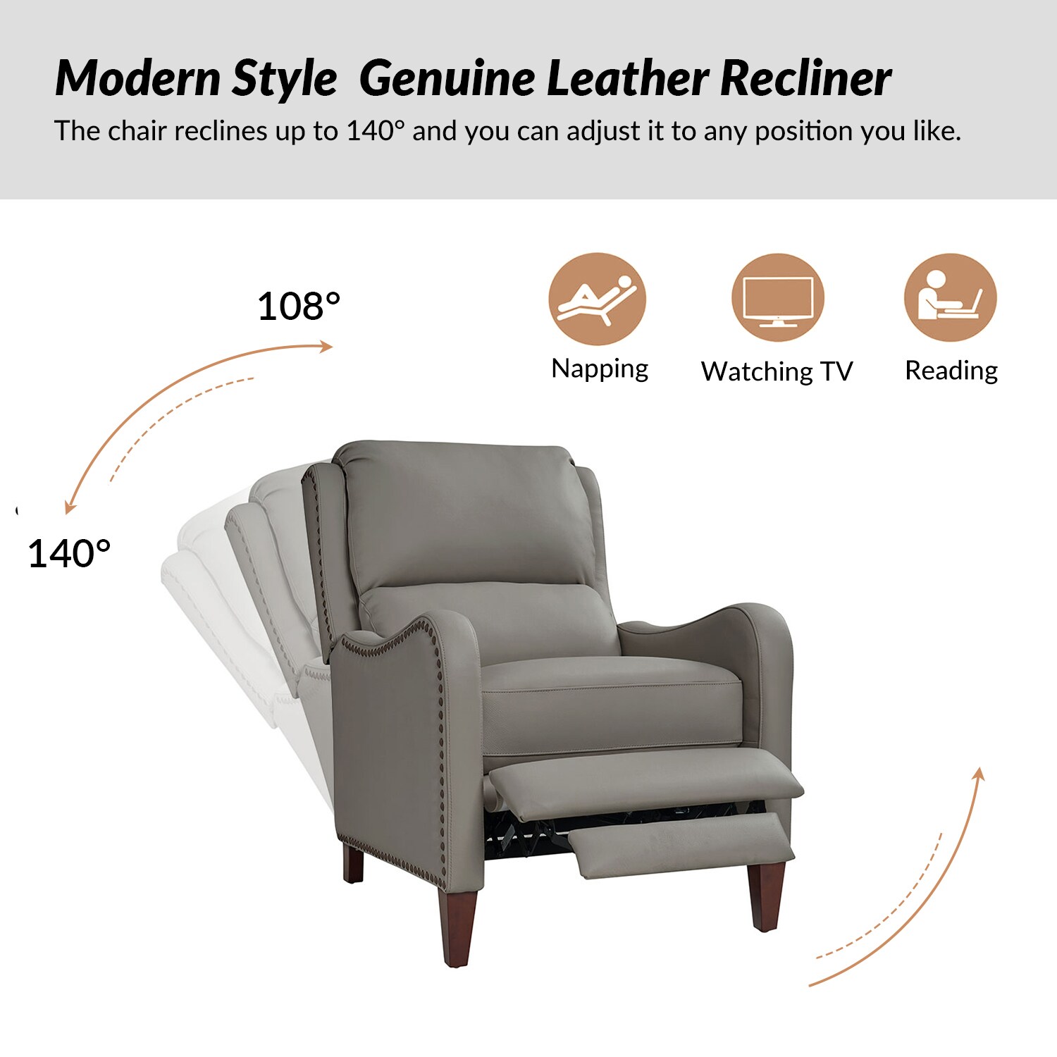 14 Karat Home RCLB0052-DOVE recliners - View #6