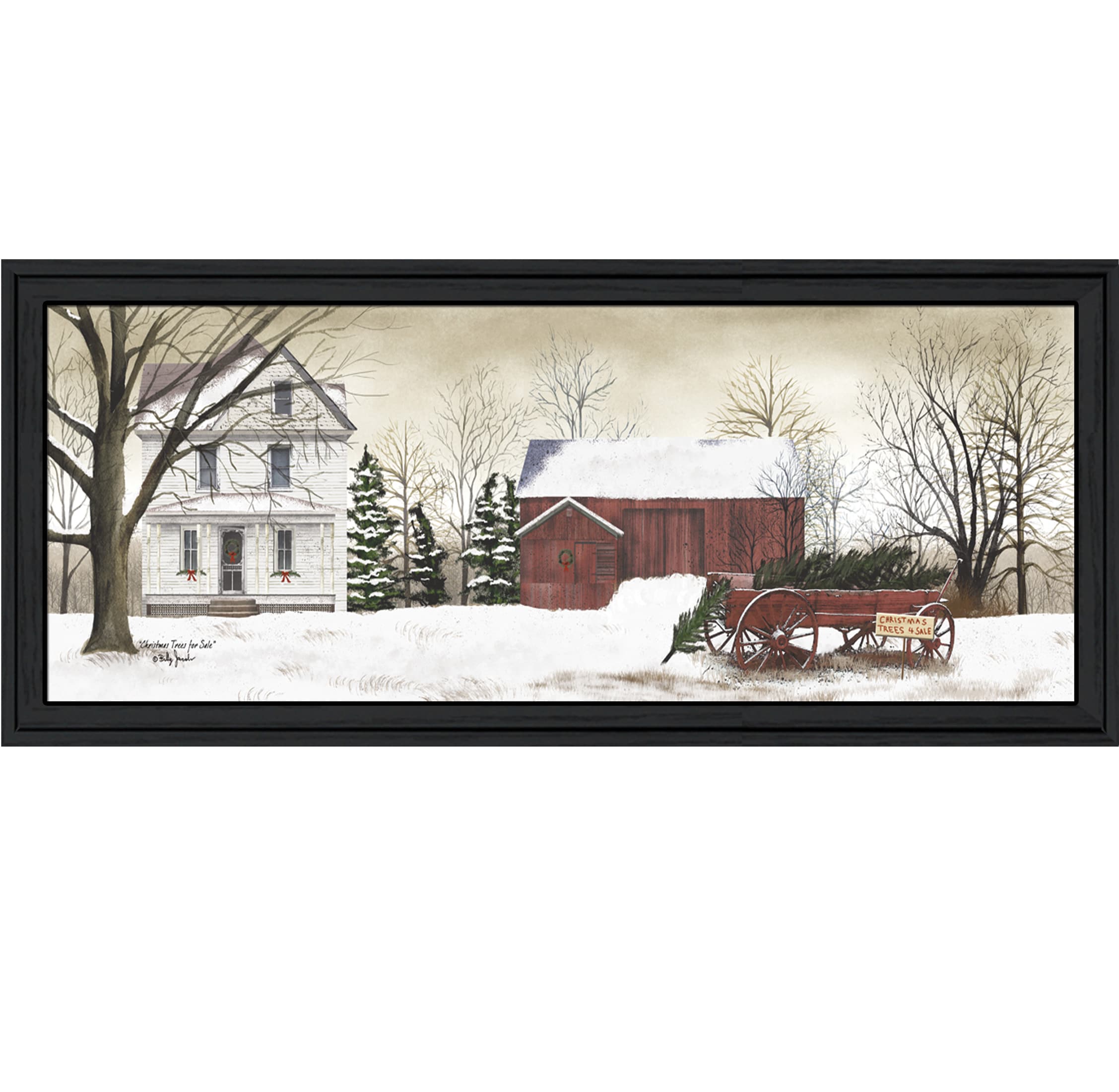 LOVMOR Christmas Trees for Sale Billy Jacobs Ready to Hang Framed Poster Black Frame