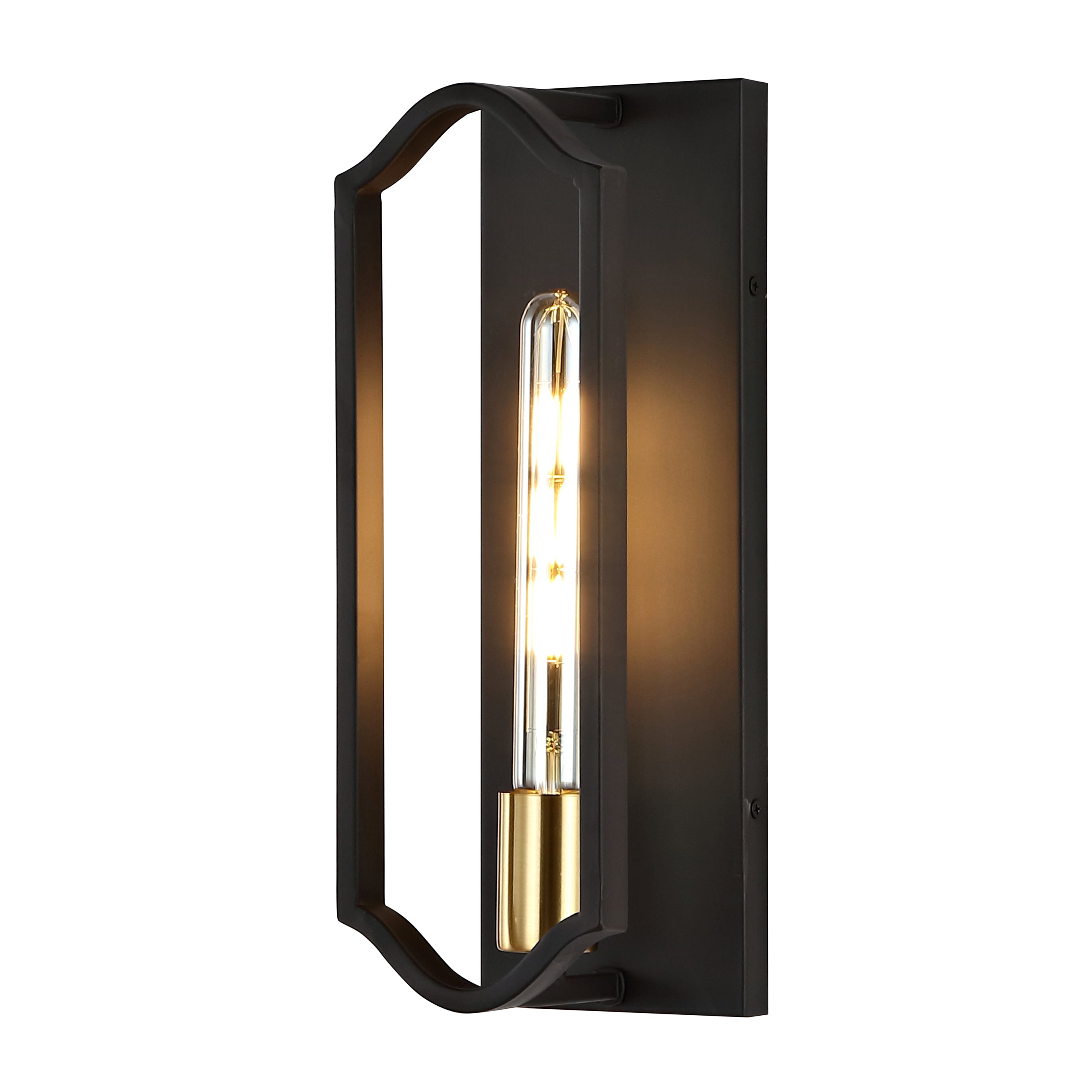 Black and Bronze Iron Dimmable Wall Sconce Light