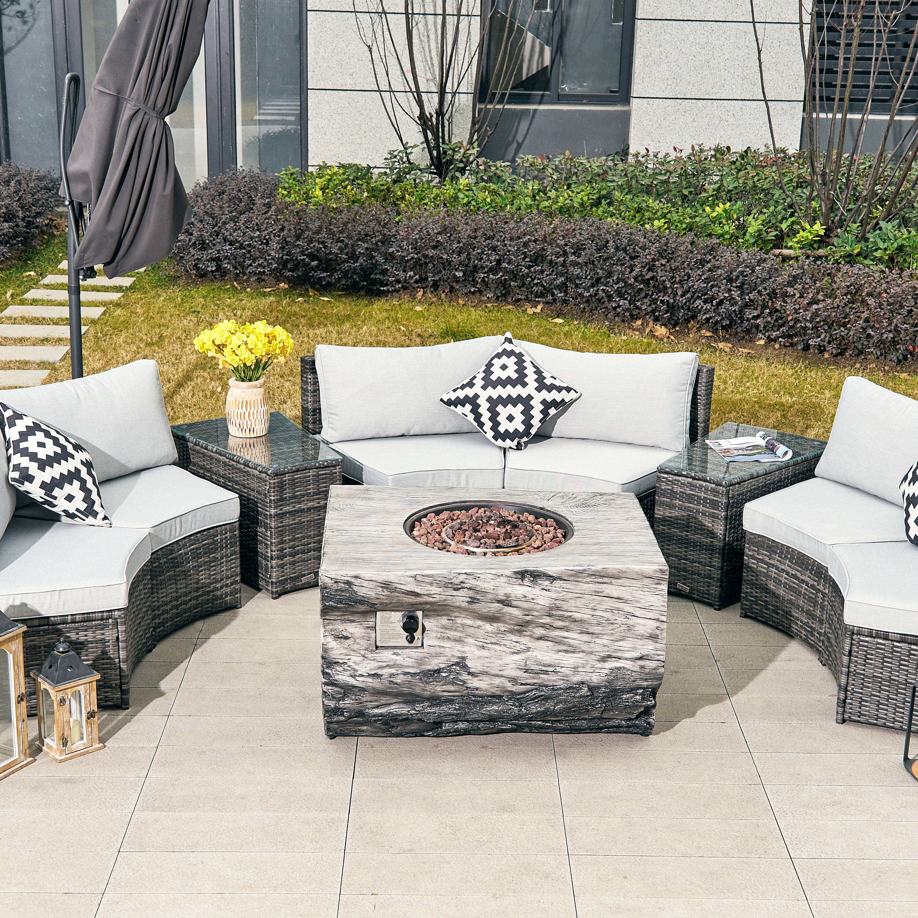 Direct Wicker DWS-1205B6S2T&2170G Patio-Conversation-Sets - View #8