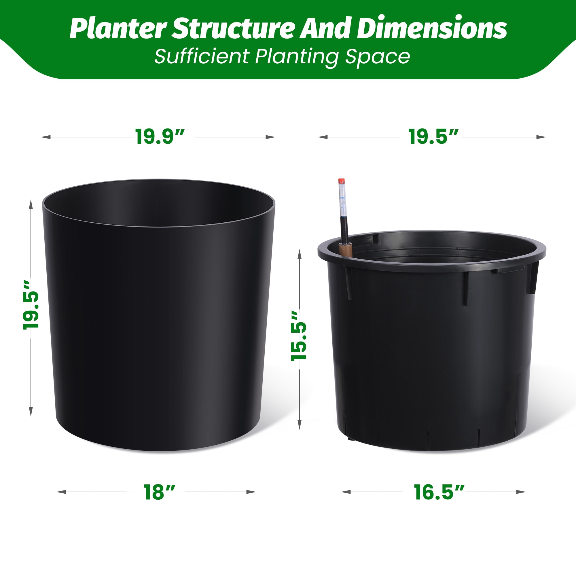 GarveeLife C3H-3QUZLTD0RU336P-E Planter-Window-Box - View #3
