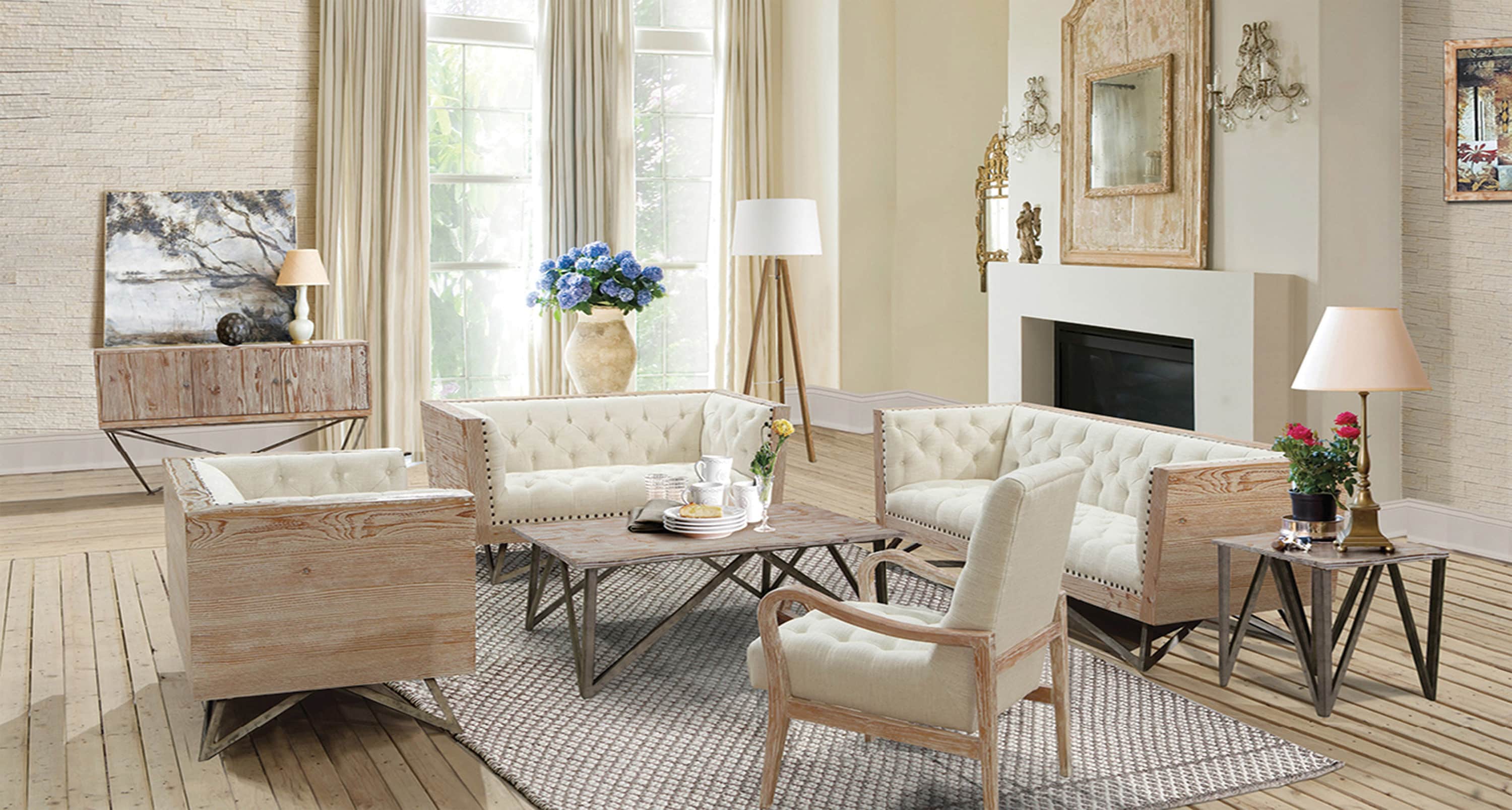 Armen Living LCRE3CR Sofas-Loveseats - View #5