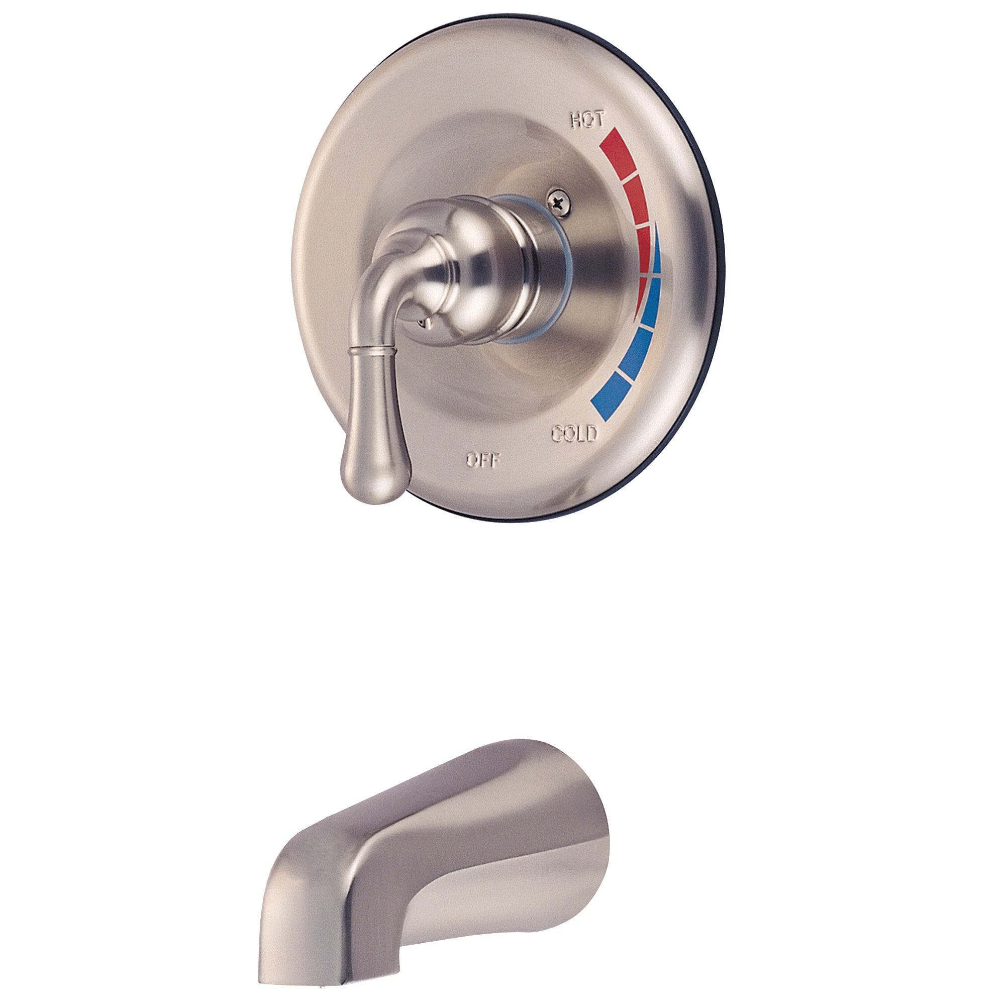 Elements of Design EB638TO St. Charles Brushed nickel 1-handle Wall-mount Low-arc Bathtub Faucet ( Valve Included )