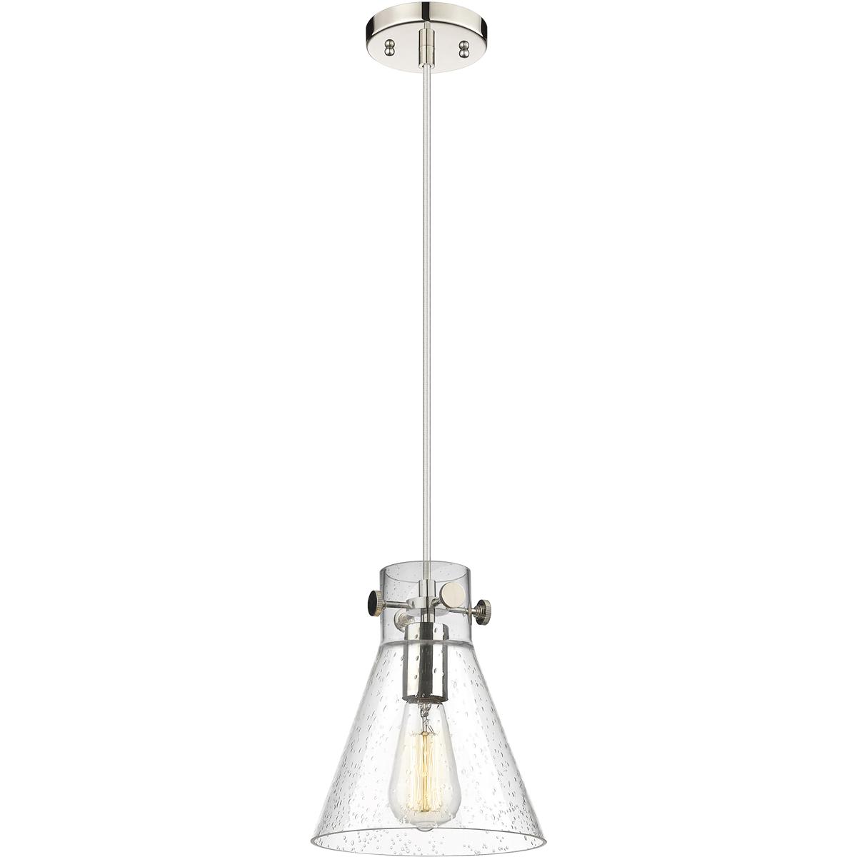 Innovations Lighting -  410-1PS-PN-G411-8SDY Downtown Urban Newton Cone Pendant Polished Nickel