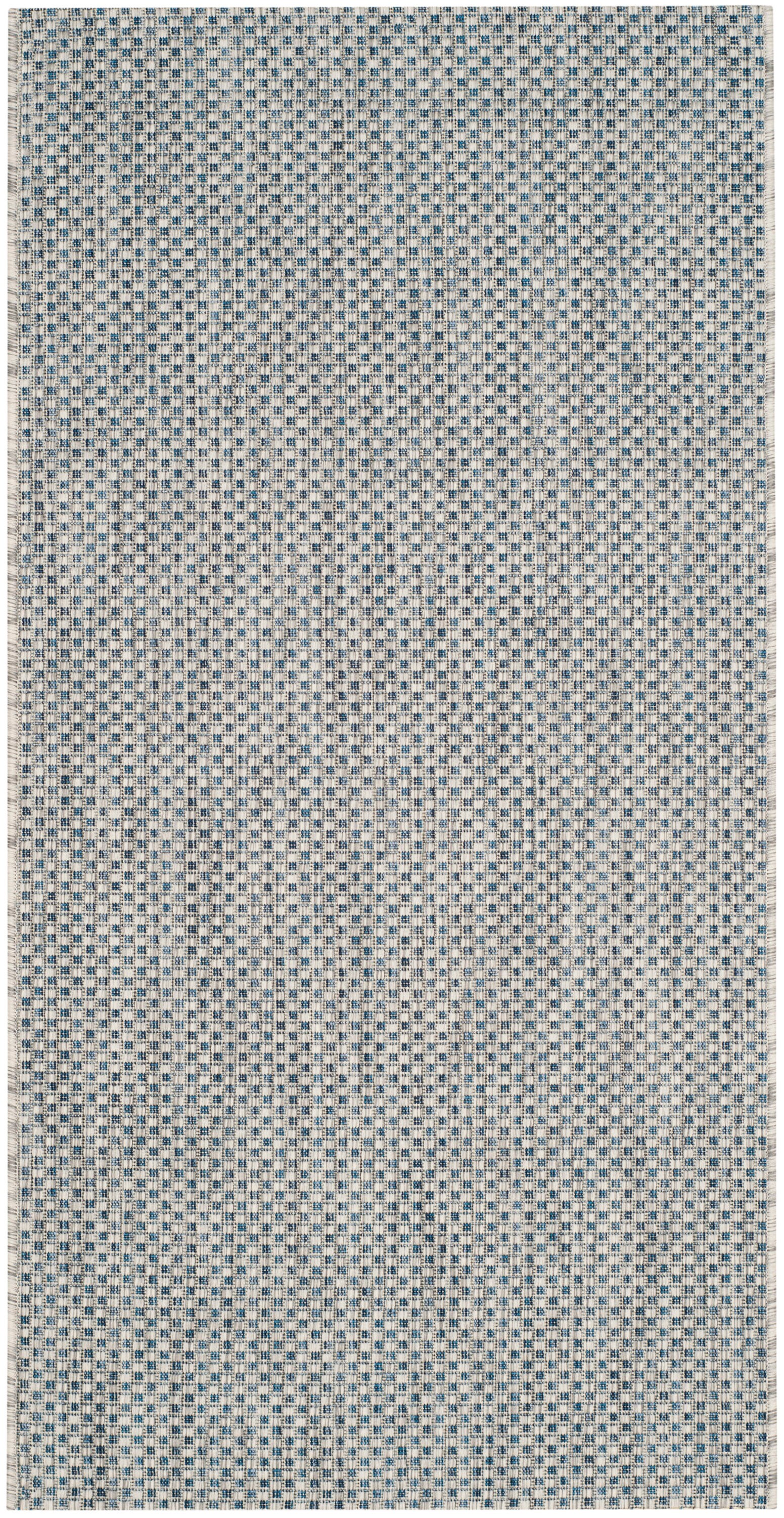 Reversible Easy-Care Synthetic Area Rug in Sleek Gray, 2'7" x 5'