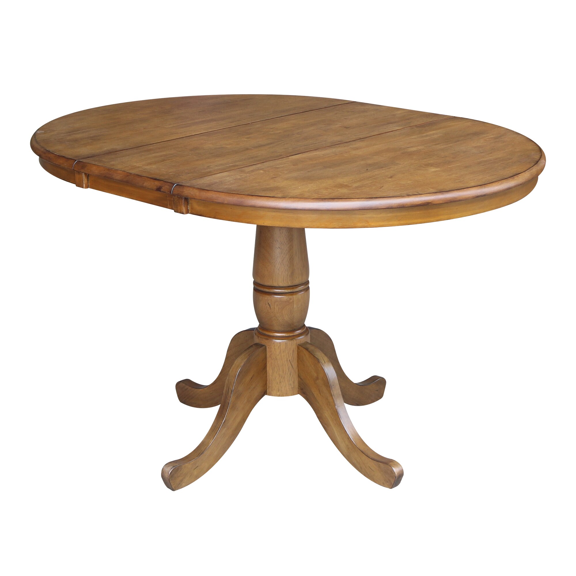 Modern Farmhouse Round Pedestal Extending Dining Table