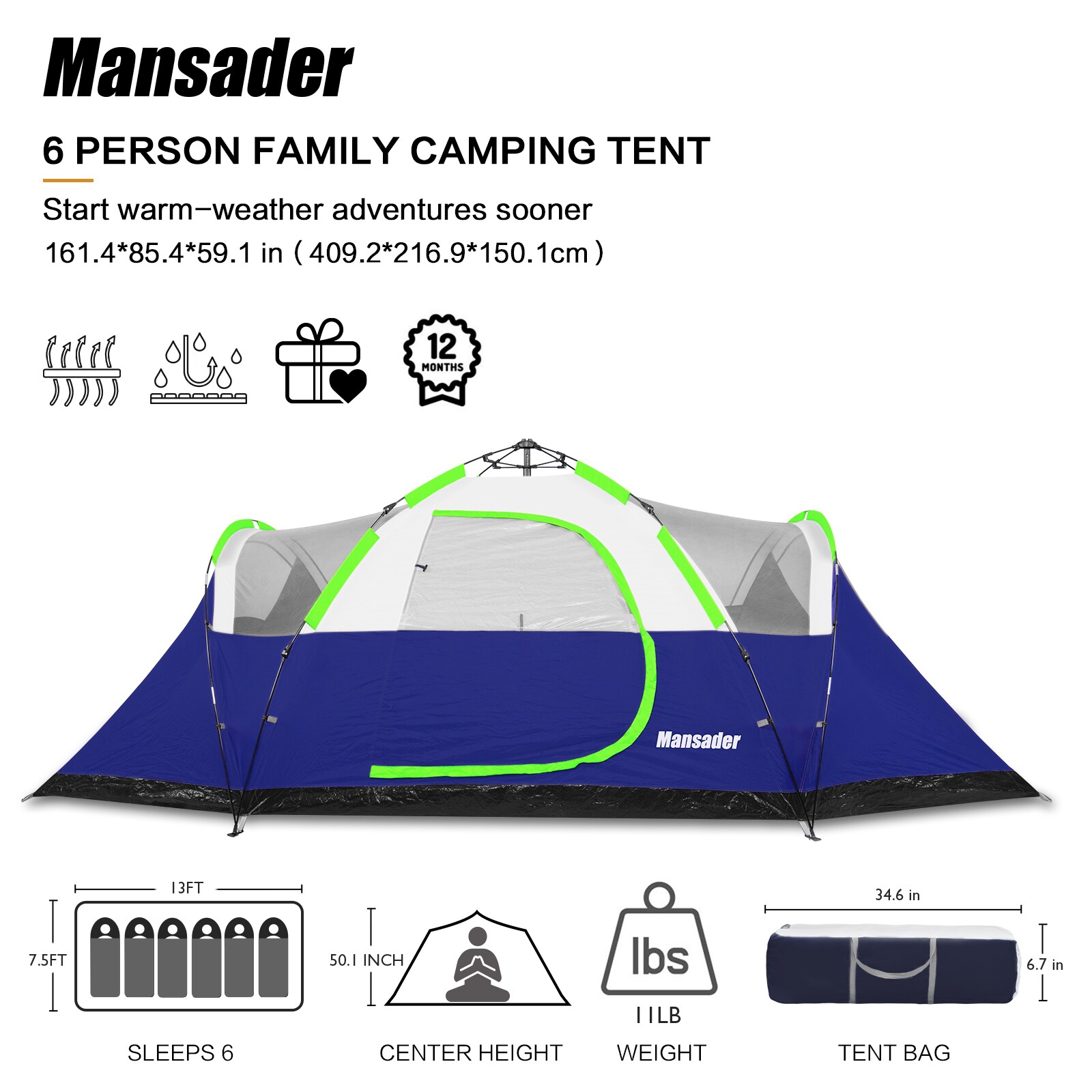 GARSING MAN-AUTODO-F-6P-BGG tents - View #5