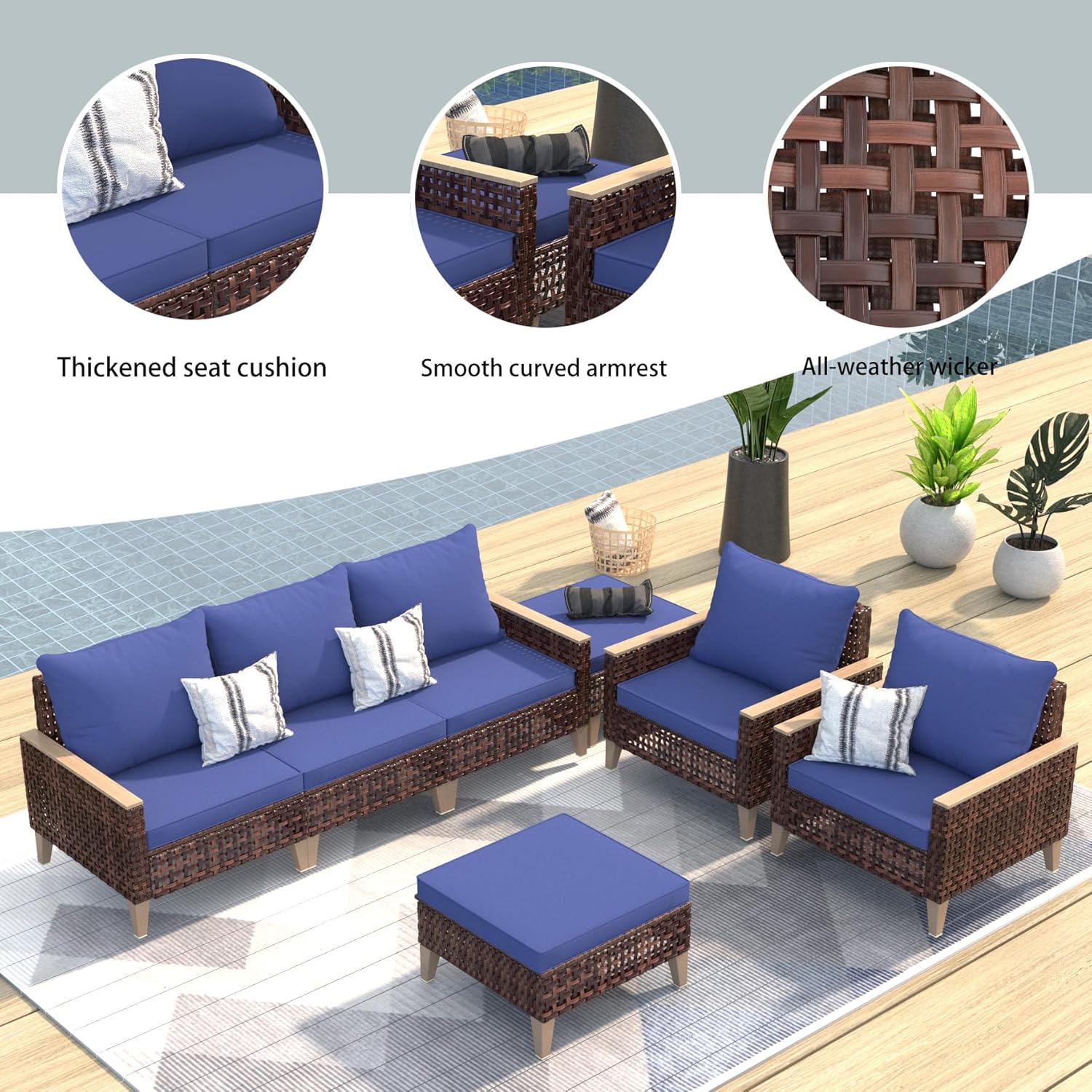 CESICIA R24-5P-GY Patio-Conversation-Sets - View #2