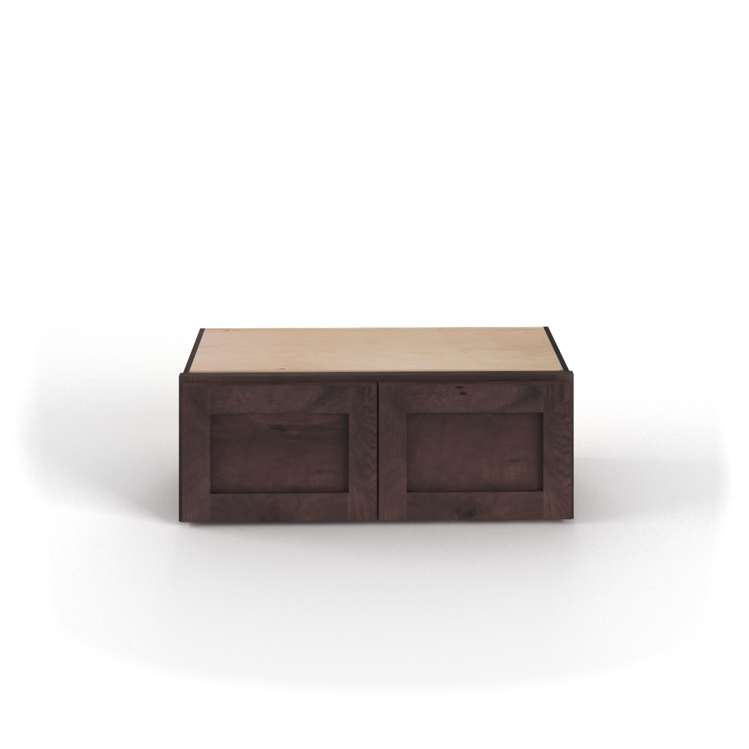 Valleywood Cabinetry 30-in W x 19-in H x 12-in D Rustic Hickory Wall Ready To Assemble Plywood Cabinet (Flat Panel Shaker Door Style)