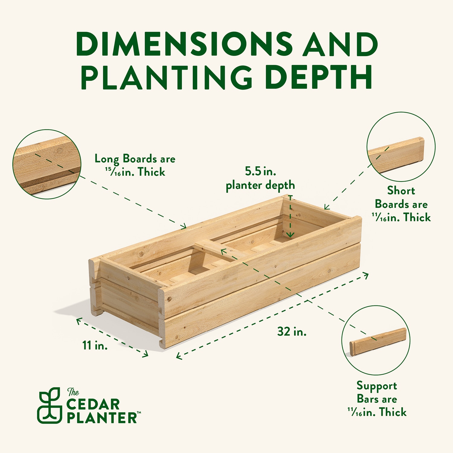Greenes Fence RCPB1132H2WB Planter-Window-Box - View #5