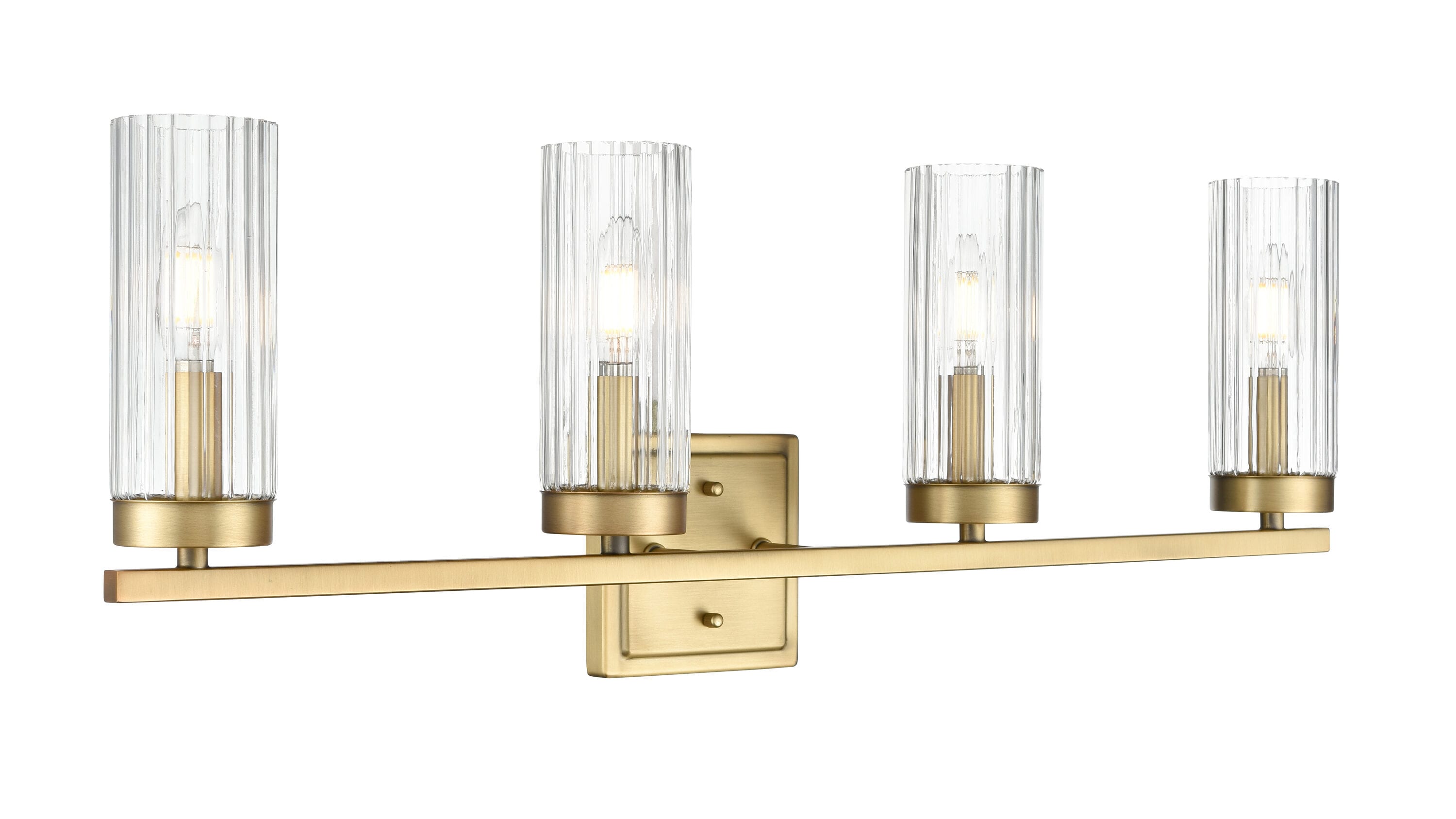 Millennium Lighting Iversen 29.75-in 4 Light Brushed Brass Modern/contemporary Bathroom Vanity light