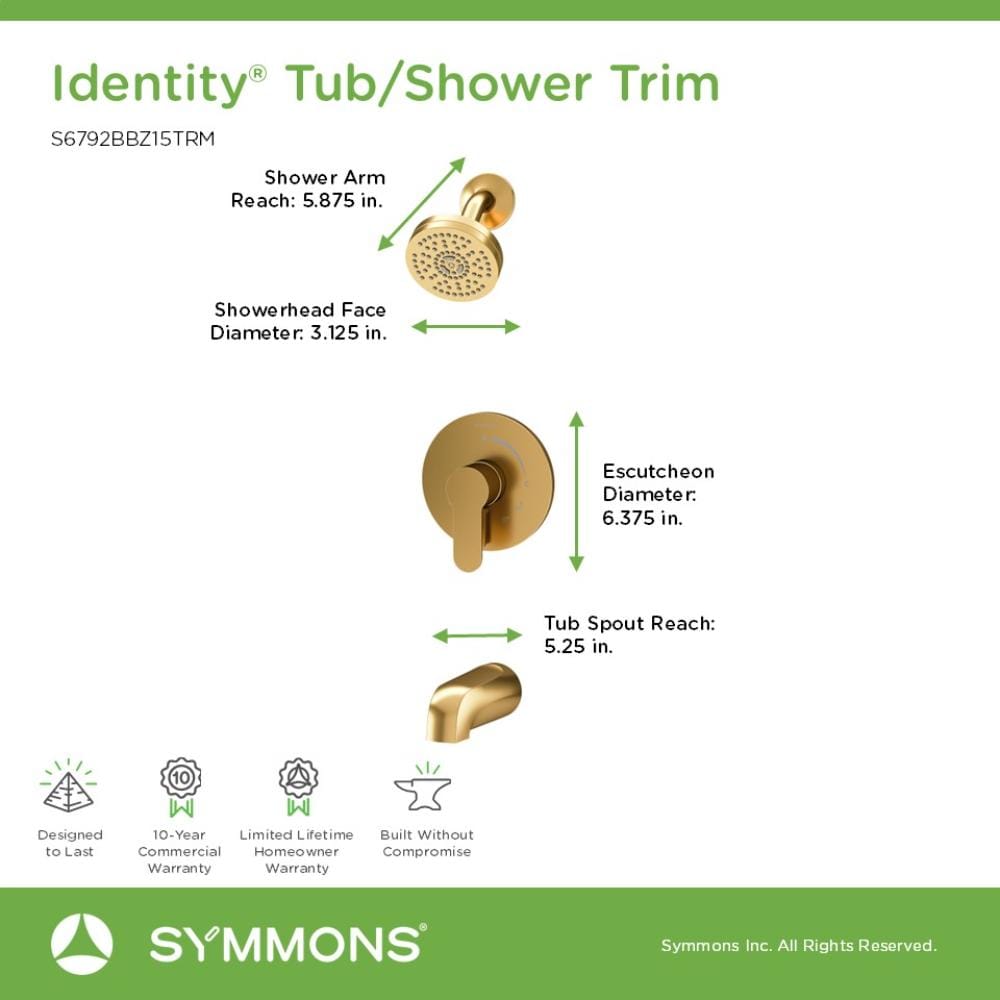 Symmons S6792BBZ15TRM Tub-Shower-Faucets - View #2