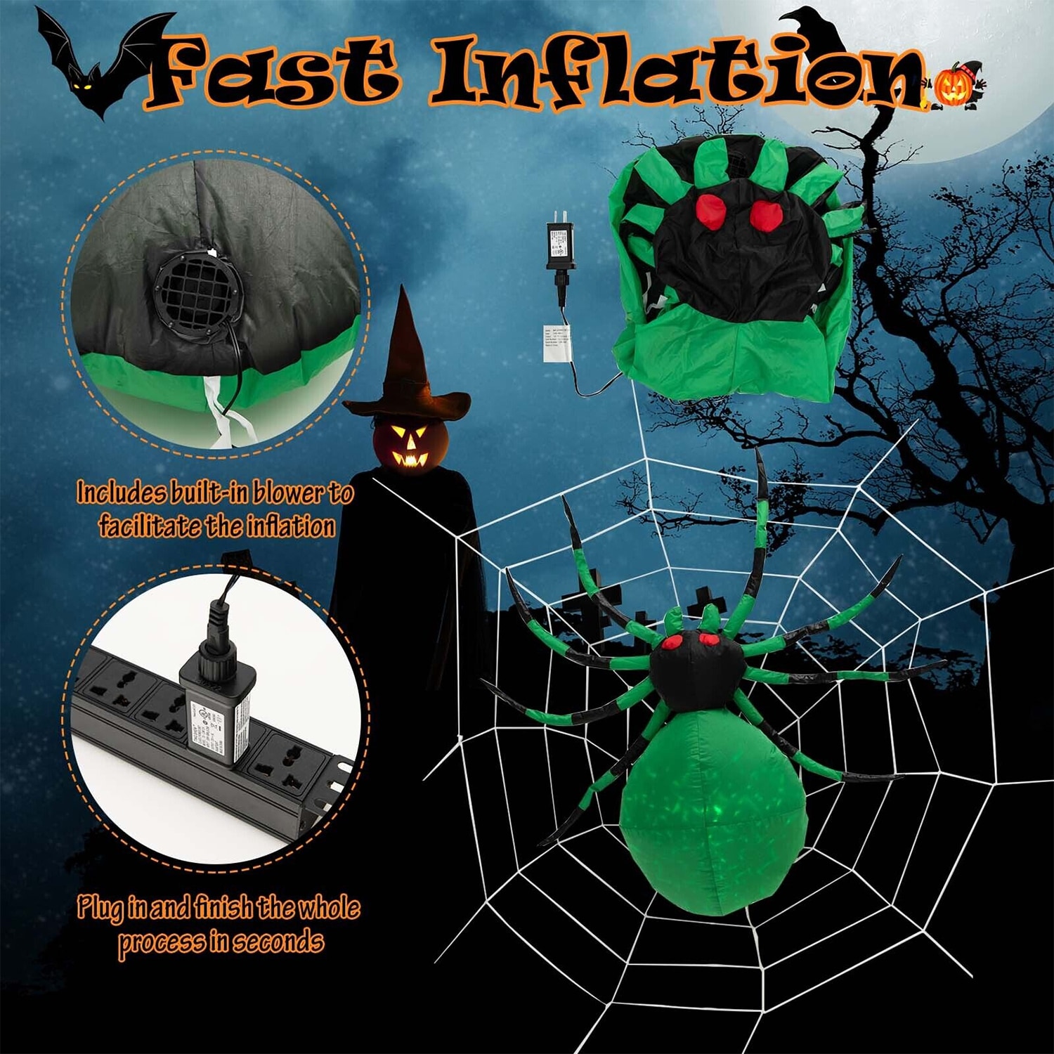WELLFOR TX-HGY-10003US Outdoor-Halloween-Decor - View #6