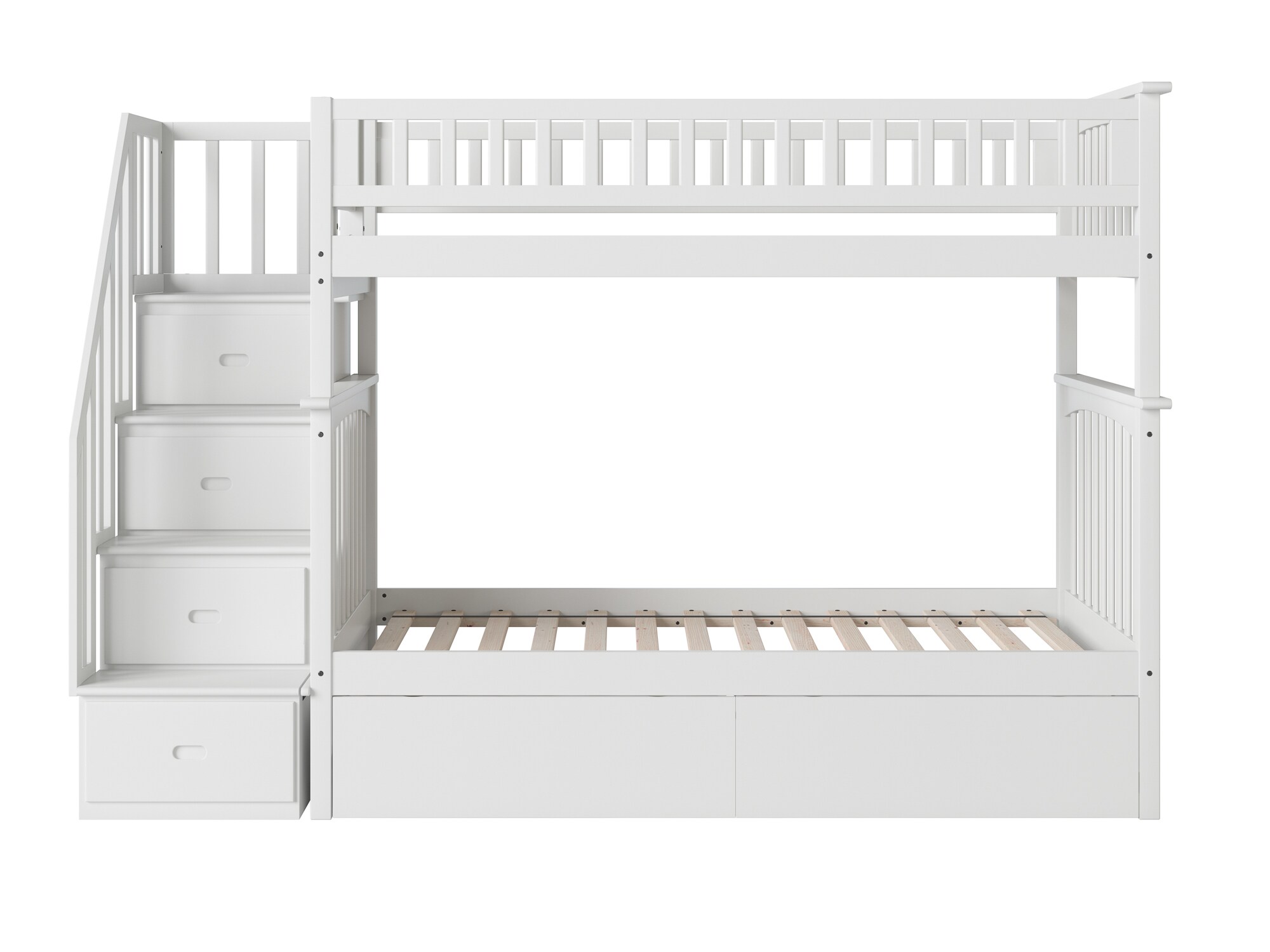 AFI Furnishings Columbia White Twin Over Twin Bunk Bed in the Bunk Beds ...